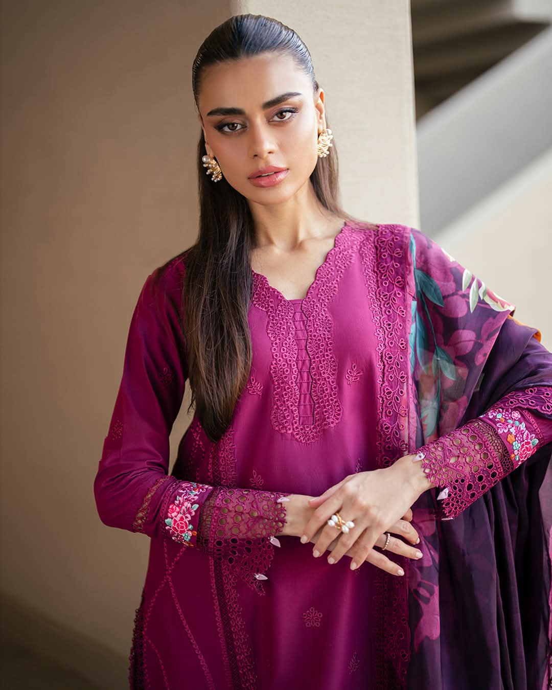 Elegant Magenta Women’s Suit