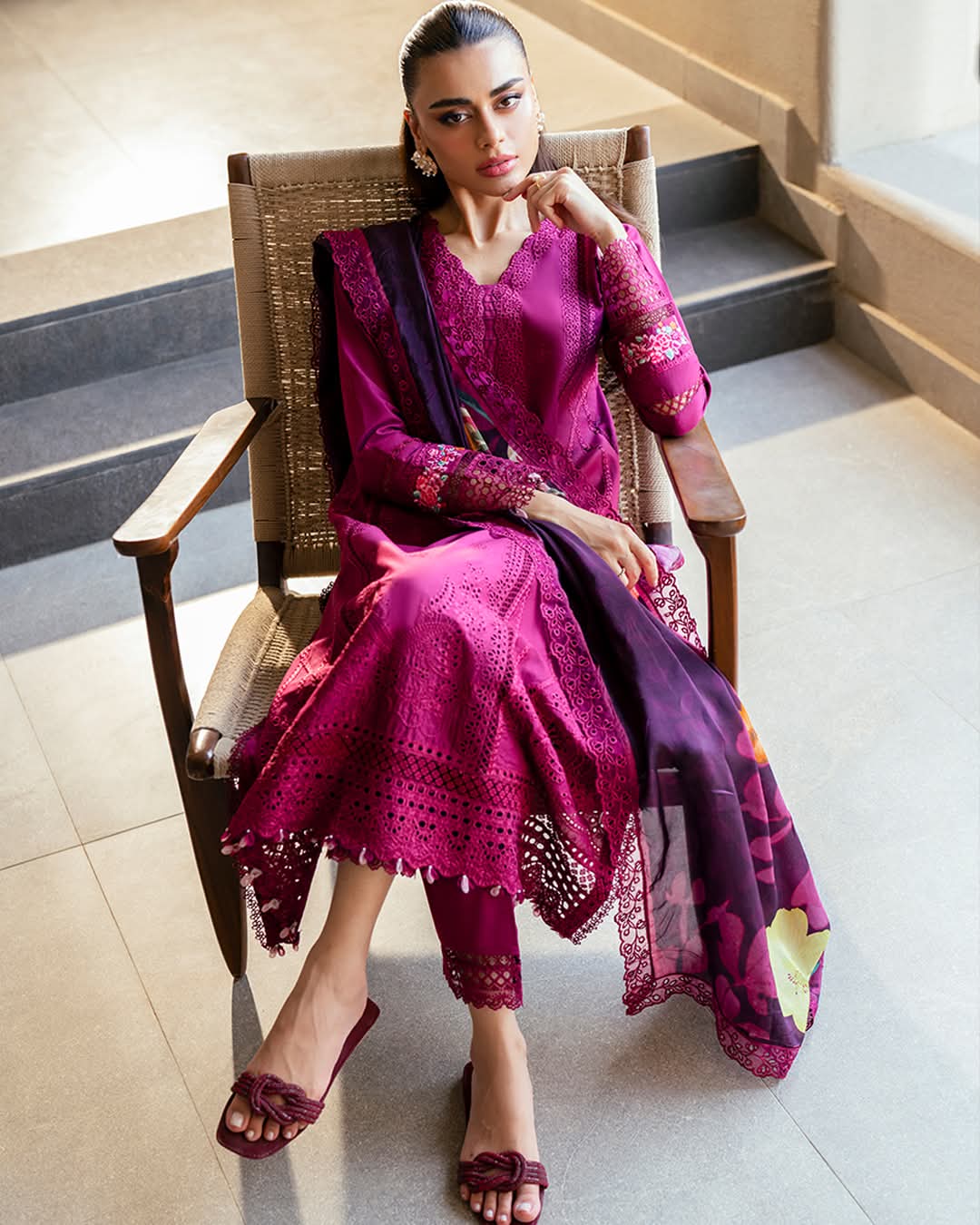 Elegant Magenta Women’s Suit