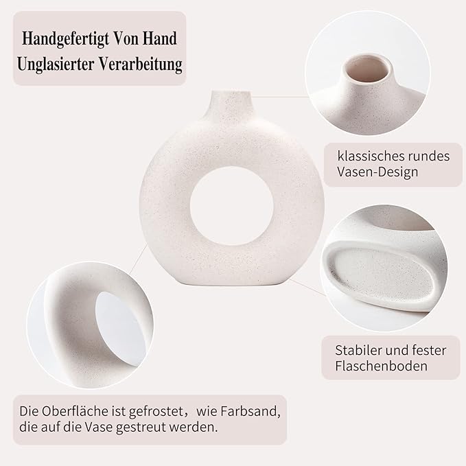 Handmade Vase White Ceramicv
