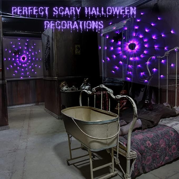 Halloween Spider Web Lights
