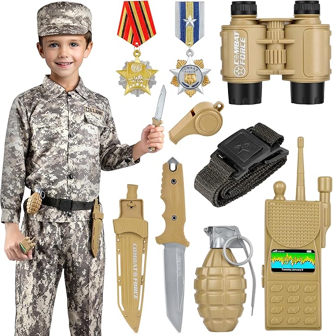 Army Costume for Kids, Halloween Costumes for Boys Kids