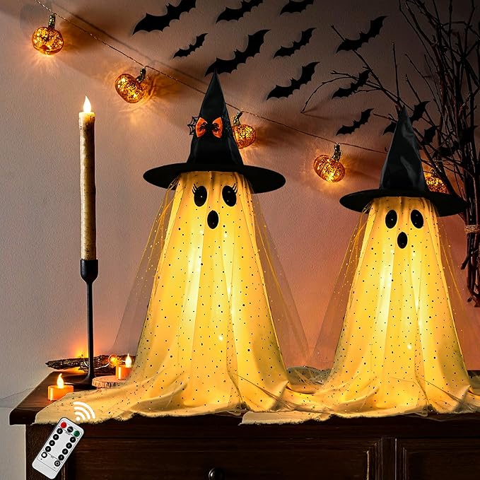 Ghost Decor with String Lights Remote Control