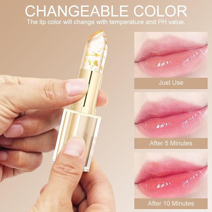 KUIRUNRX® Transparent Change Color Lip, Transferproof Color Changing Lipstick