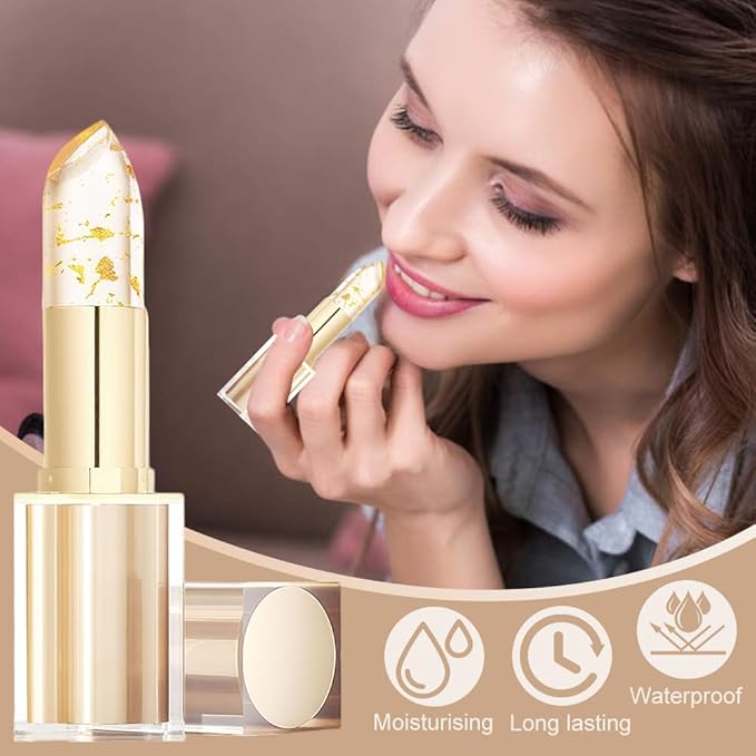 KUIRUNRX® Transparent Change Color Lip, Transferproof Color Changing Lipstick