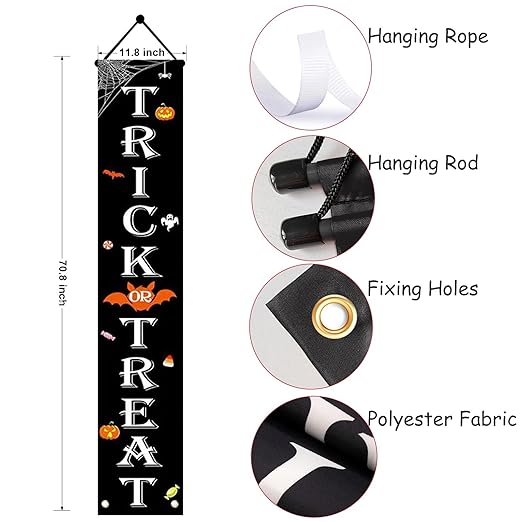 12"x71" Halloween Decorations Banners