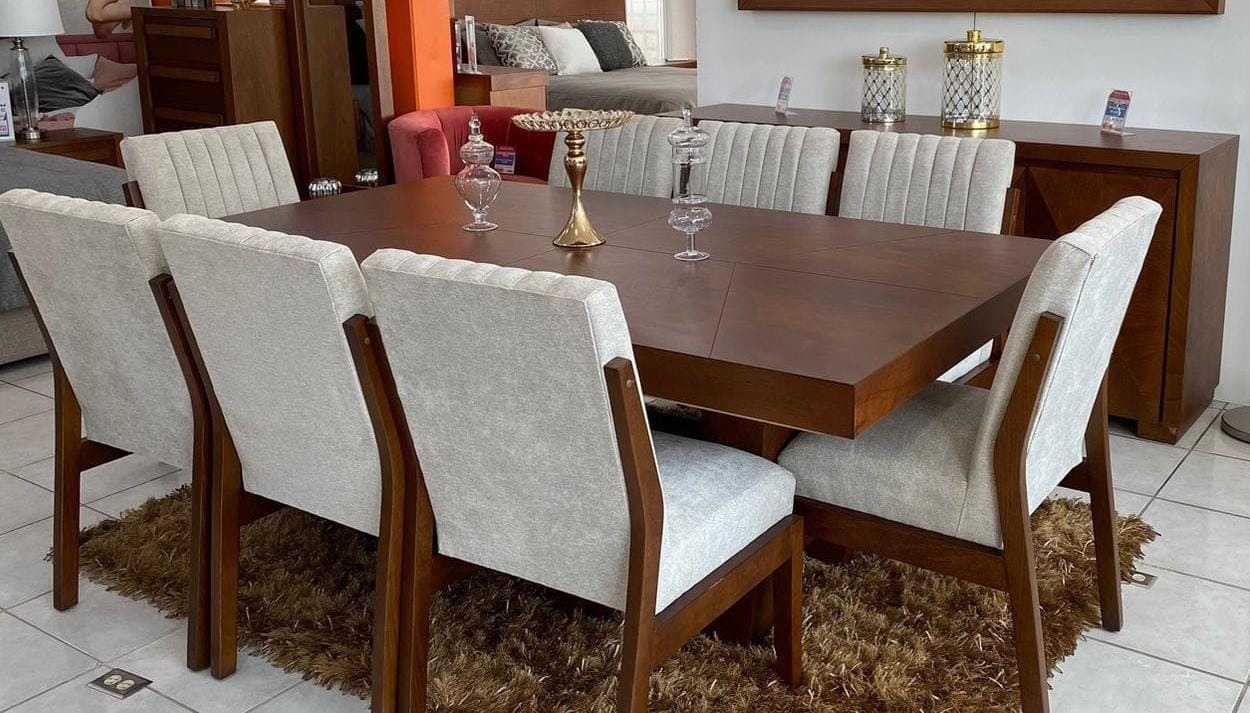 COMEDOR MADRID 8 SILLAS TABACO