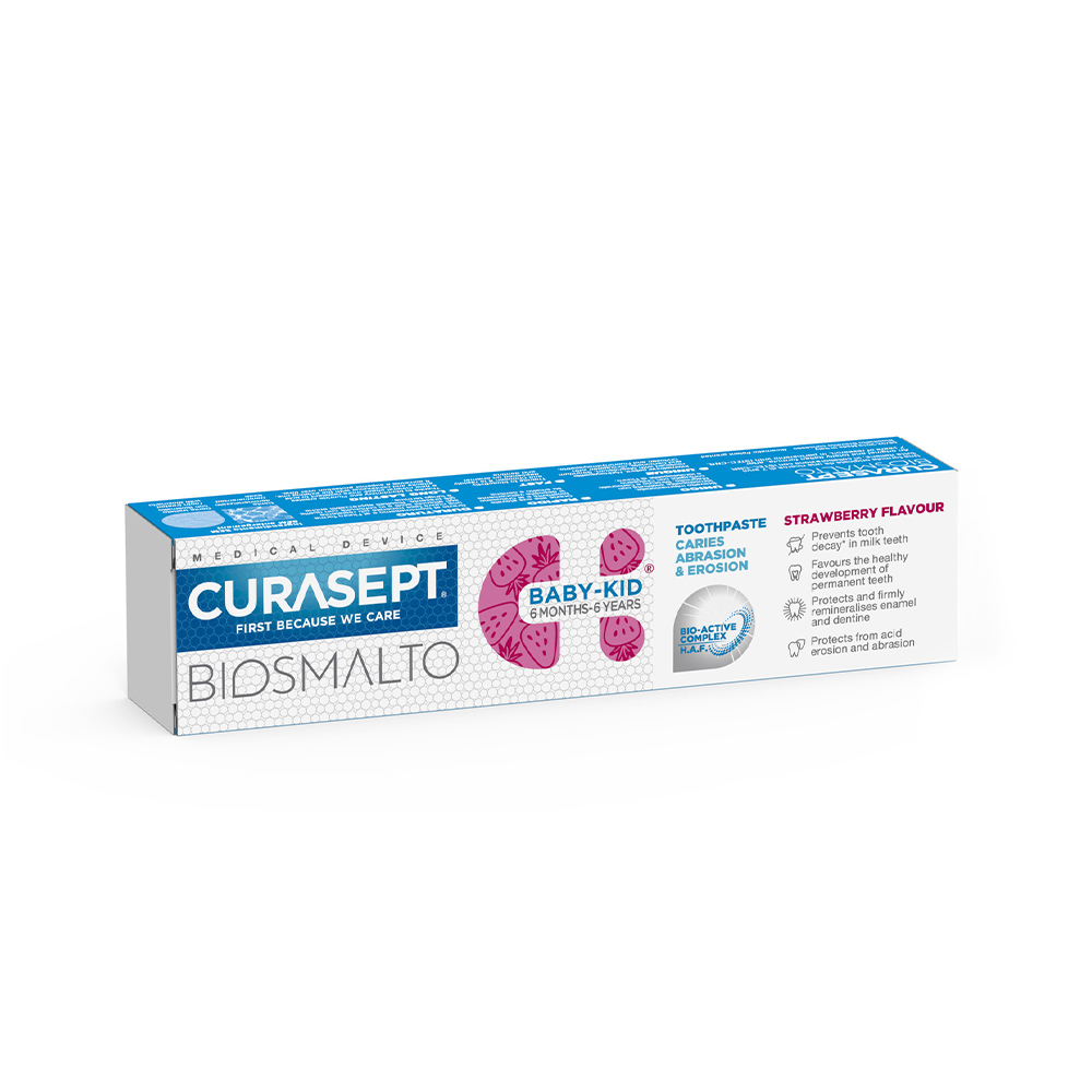 CURASEPT Biosmalto Baby-kid dantų pasta su fluoridais