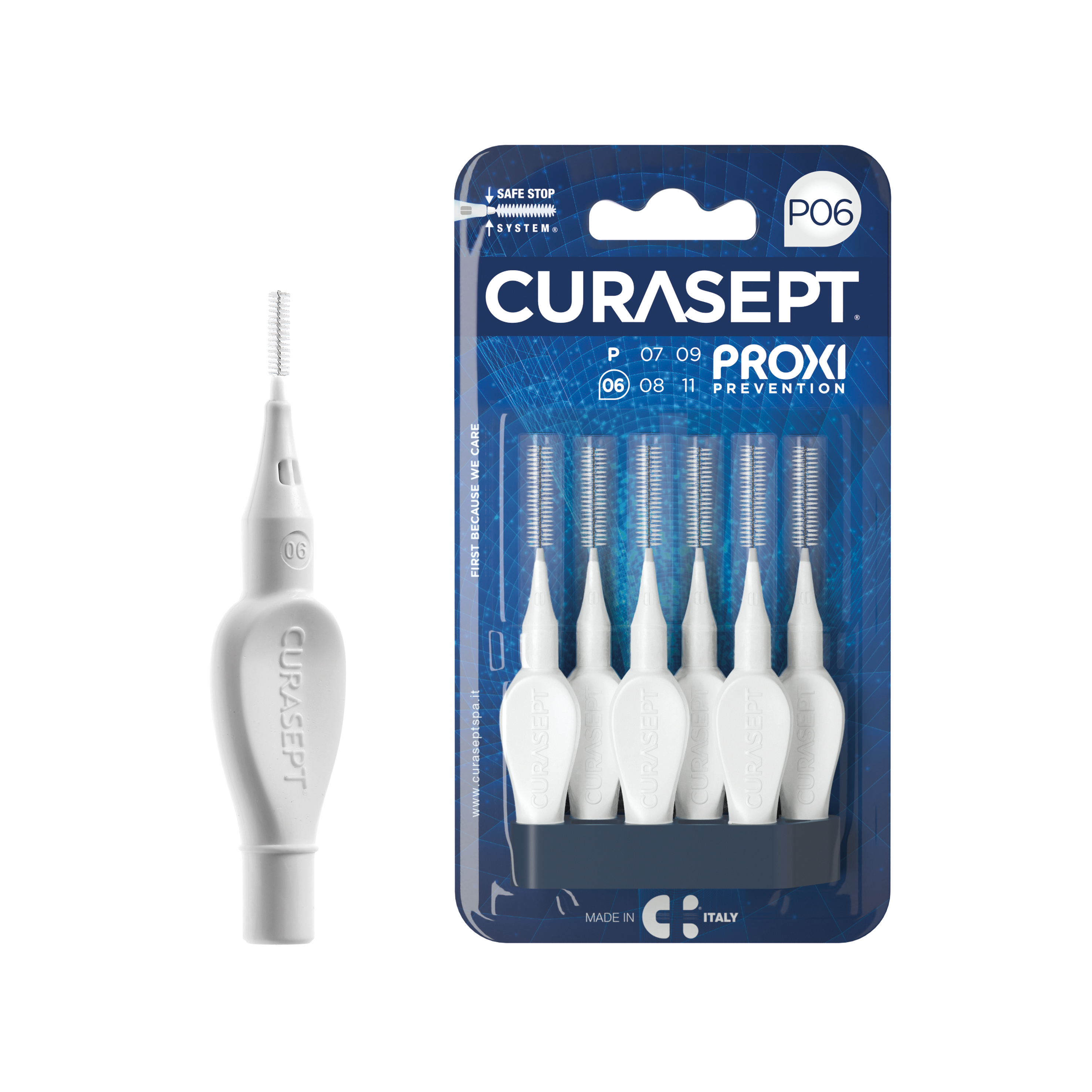 CURASEPT PROXI PREVENT P06, tarpdančių šepetėliai, 6 vnt.