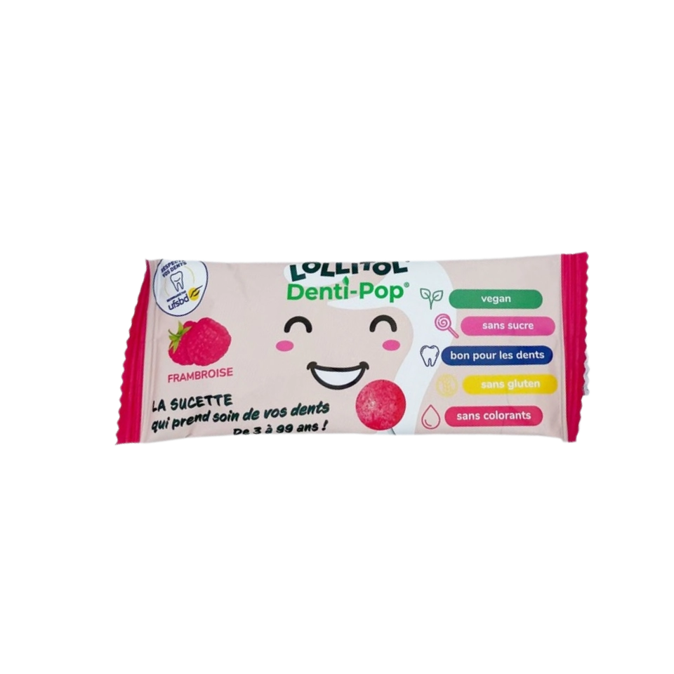 LOLLITOL ledinukas su vitaminais, be pridėtinio cukraus, aviečių skonio 🍓