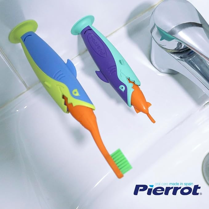 Vaikiškas dantų šepetėlis Pierrot SHARKY, 2 - 8 m. amžiaus vaikams