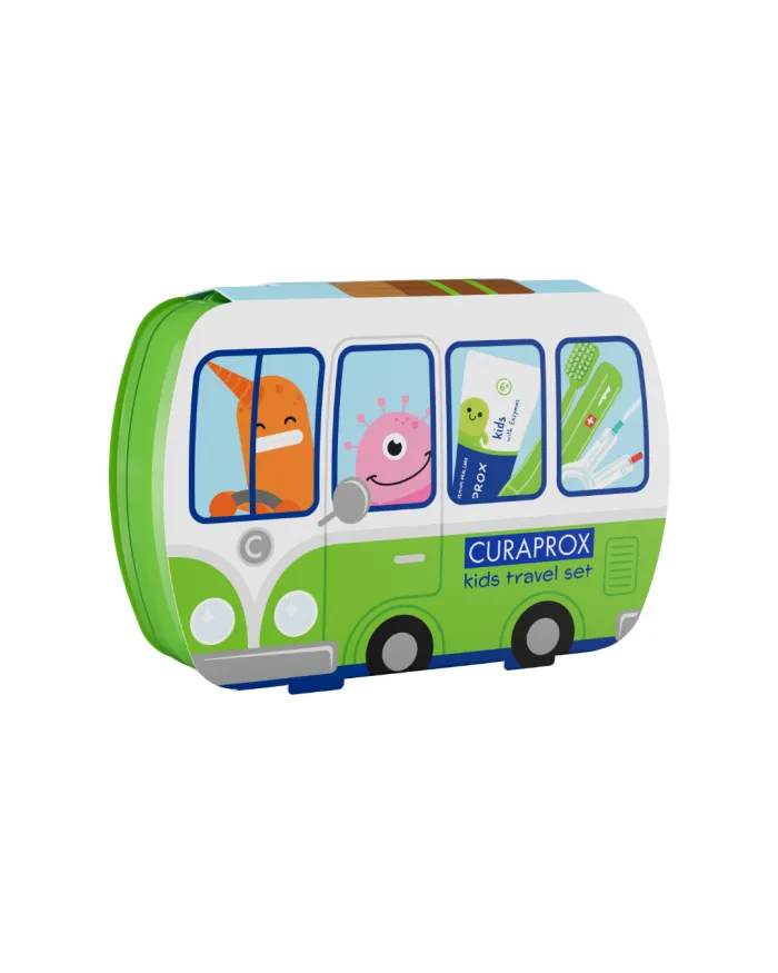 Curaprox KIDS kelioninis rinkinys, žalias