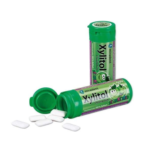 Miradent KIDS kramtomoji guma su ksilitoliu, 30 vnt