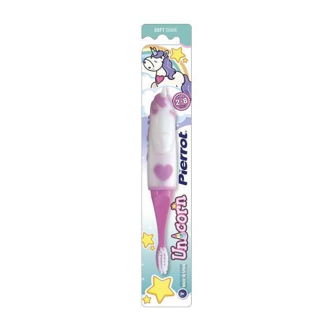 Vaikiškas dantų šepetėlis Pierrot UNICORN, 2 - 8 m. amžiaus vaikams