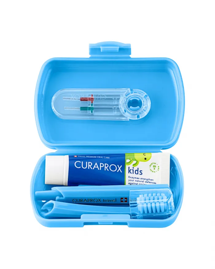 Curaprox KIDS kelioninis rinkinys, mėlynas