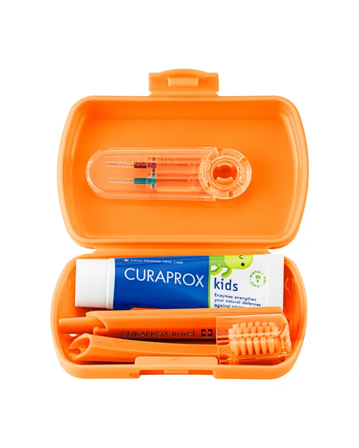 Curaprox KIDS kelioninis rinkinys, oranžinis