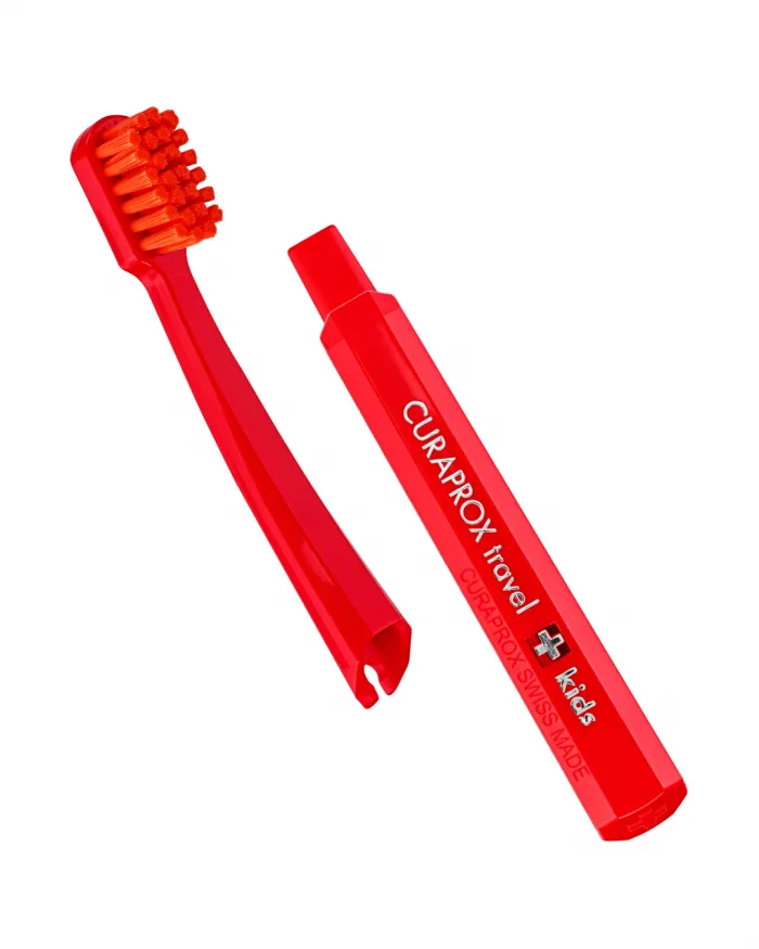 Curaprox KIDS kelioninis rinkinys, raudonas