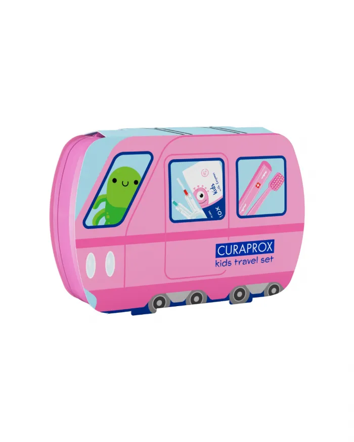 Curaprox KIDS kelioninis rinkinys, rausvas