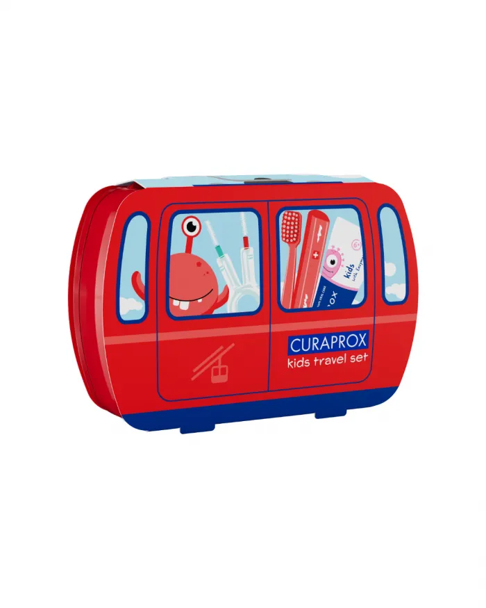 Curaprox KIDS kelioninis rinkinys, raudonas