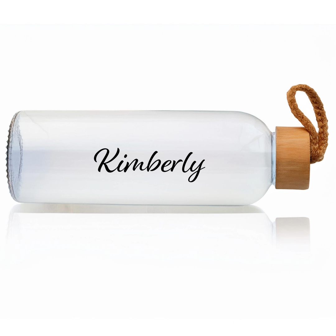 Frosted Custom glass water bottle