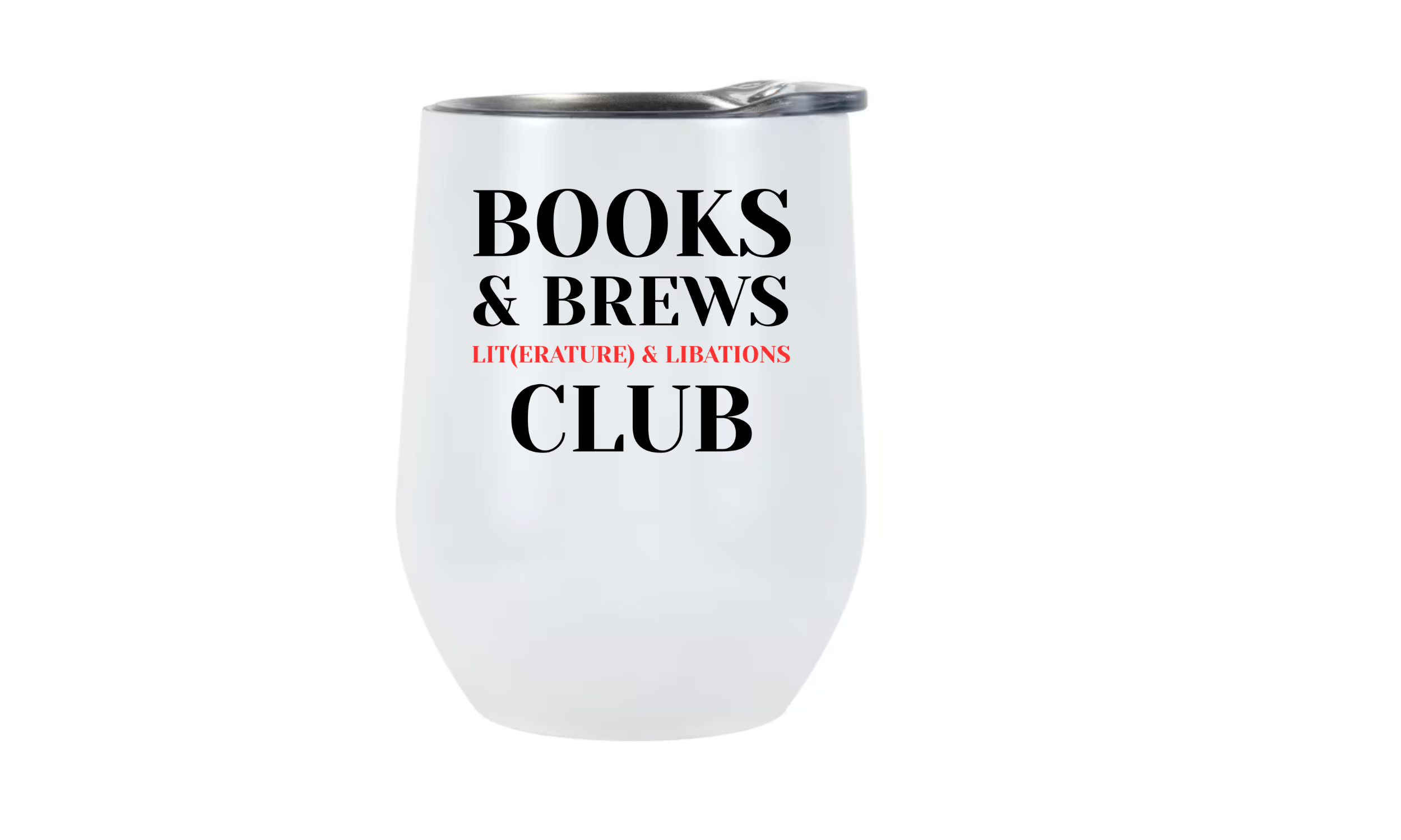 Books & Brews Club Wine Tumbler