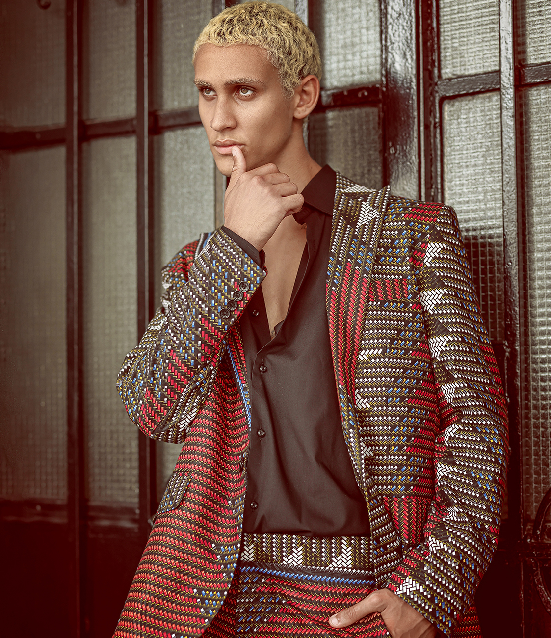 Costume coupe anglaise en Wax