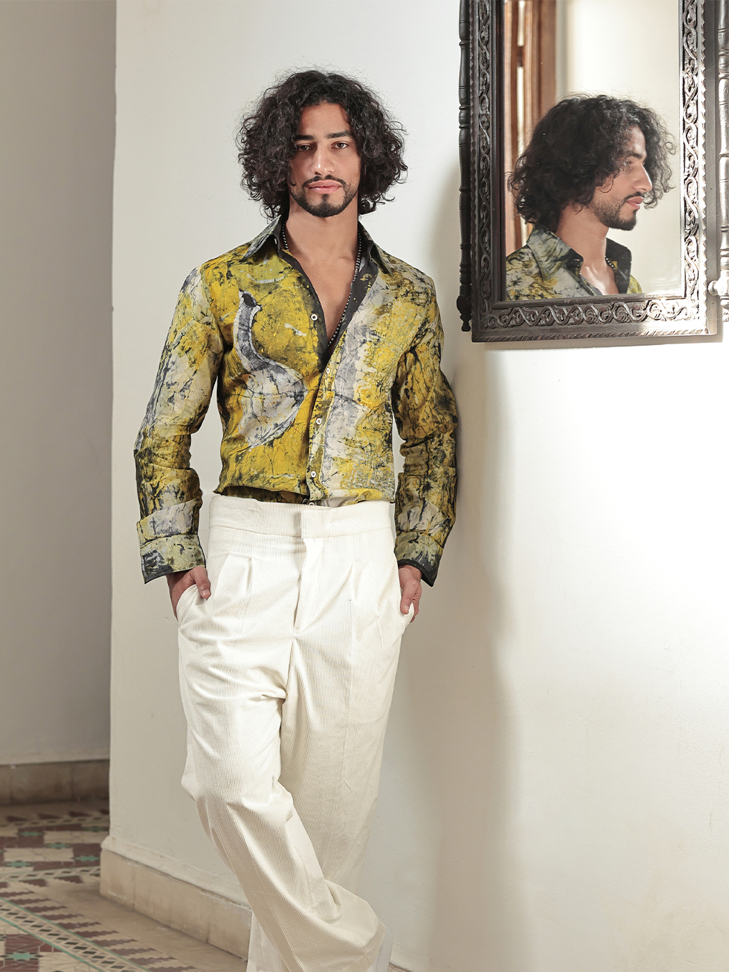 Chemise cintrée en Batik