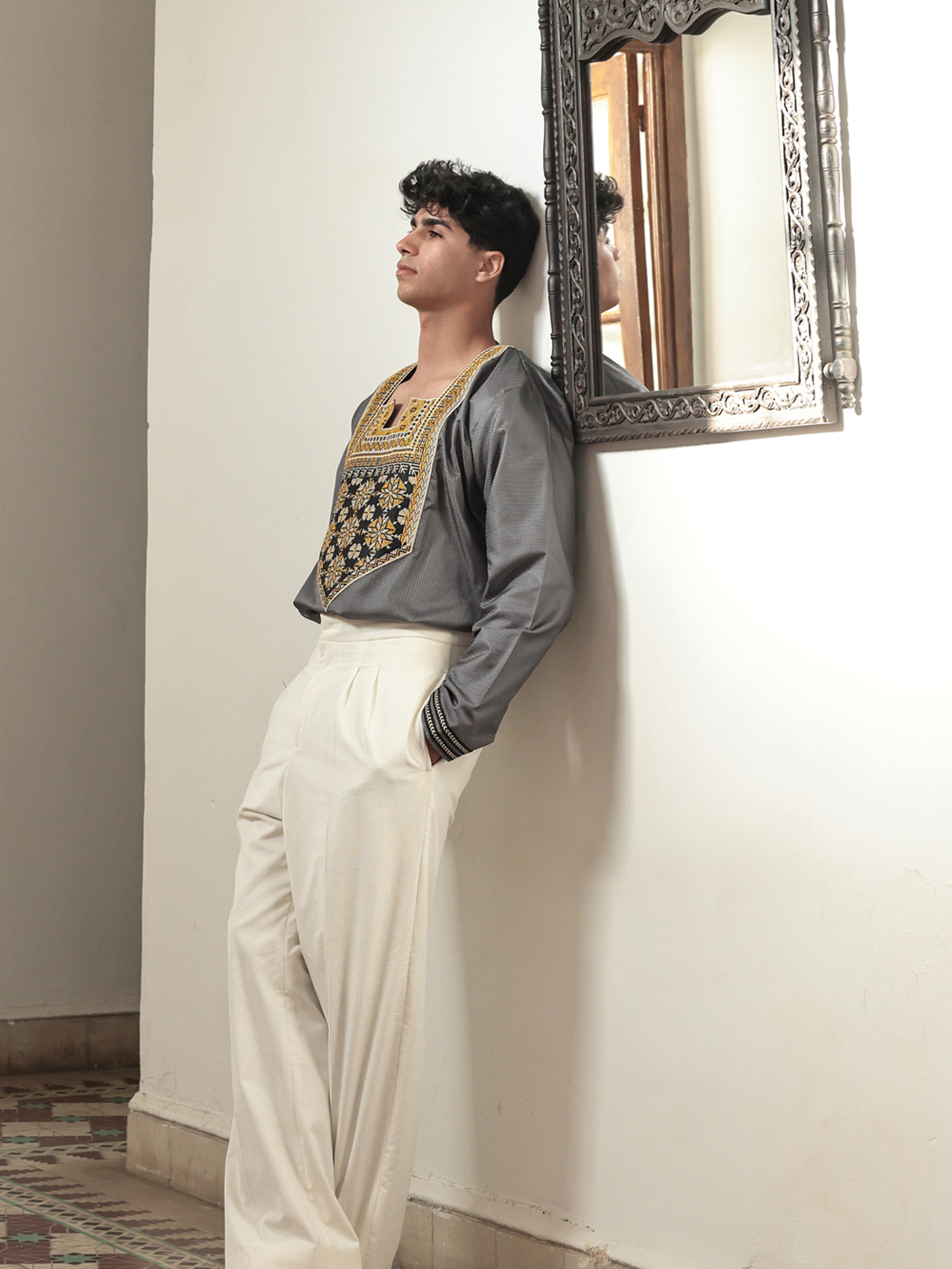 Pantalon oversized  velours 