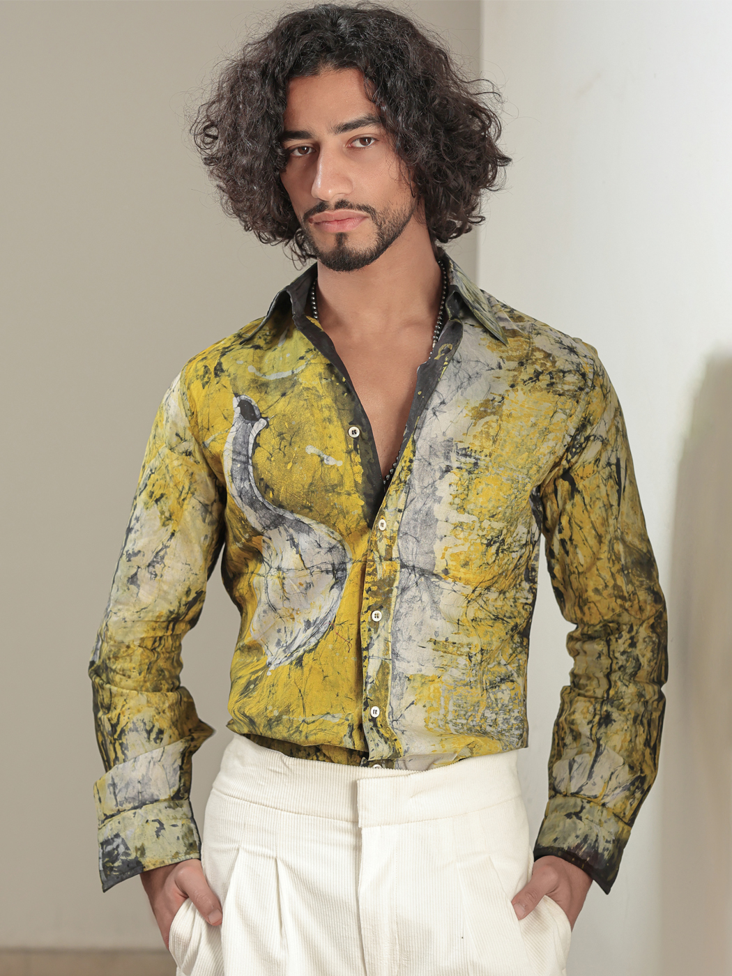 Chemise cintrée en Batik