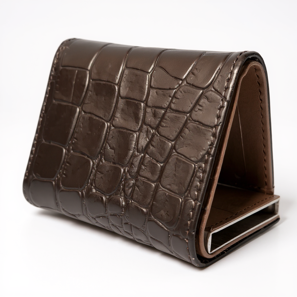 Portecarte ZIP - Cuir façon croco