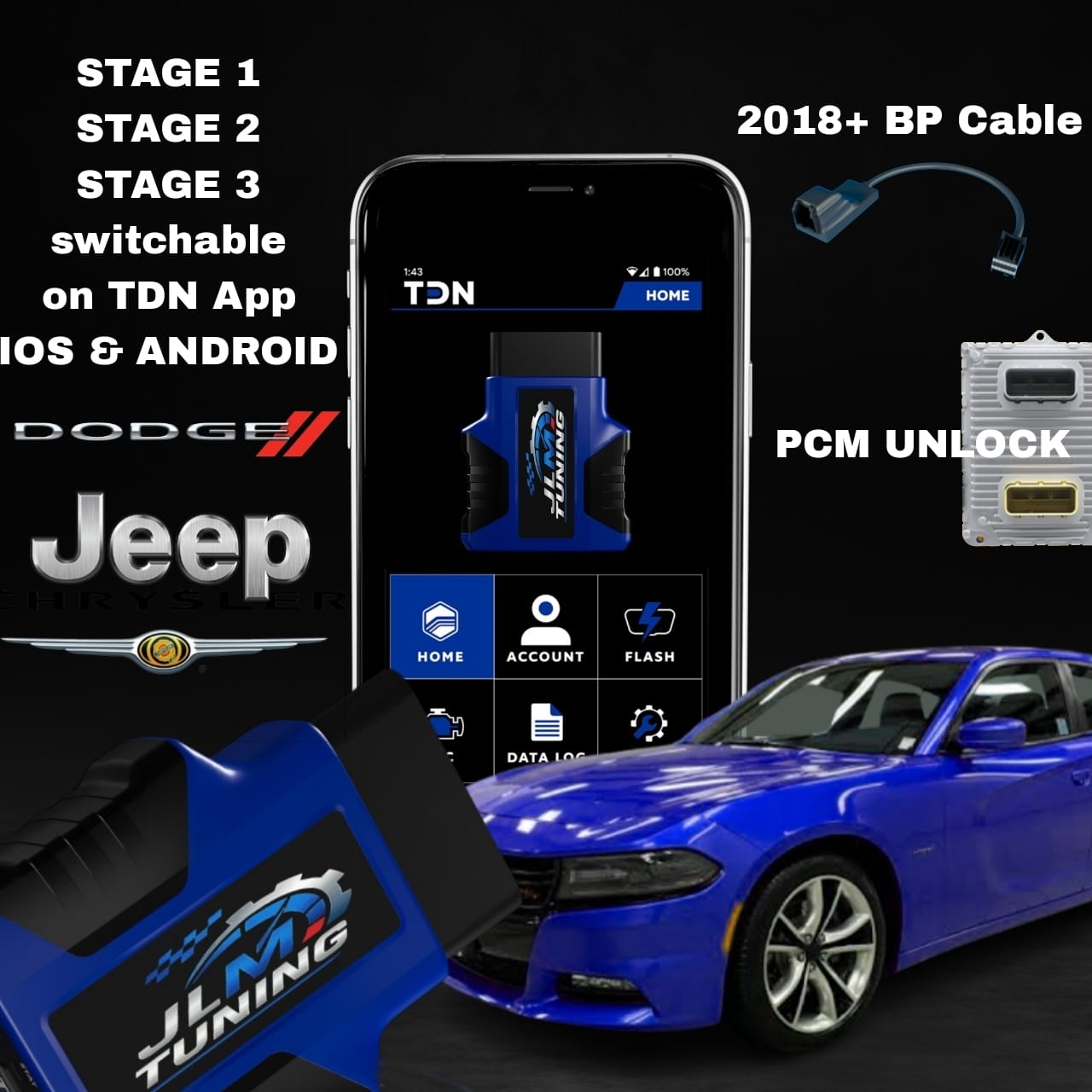 RTD4 JLM Tuning Performance Kit By Hptuners include PCM unlock by pass cable pcm must be shipped for unlock contact us for more information 