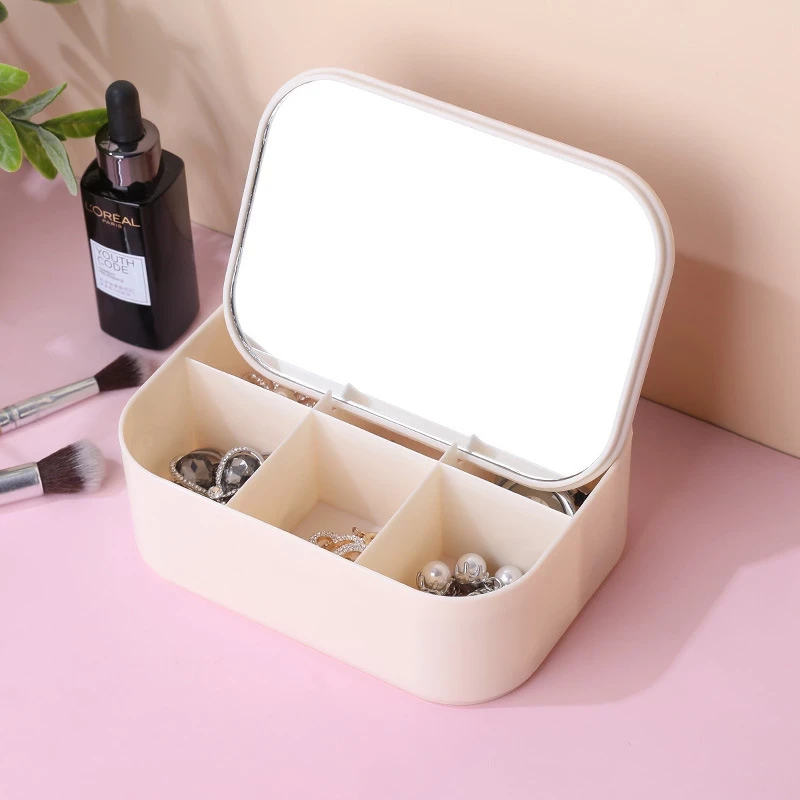 Caja organizadora de joyas con espejo