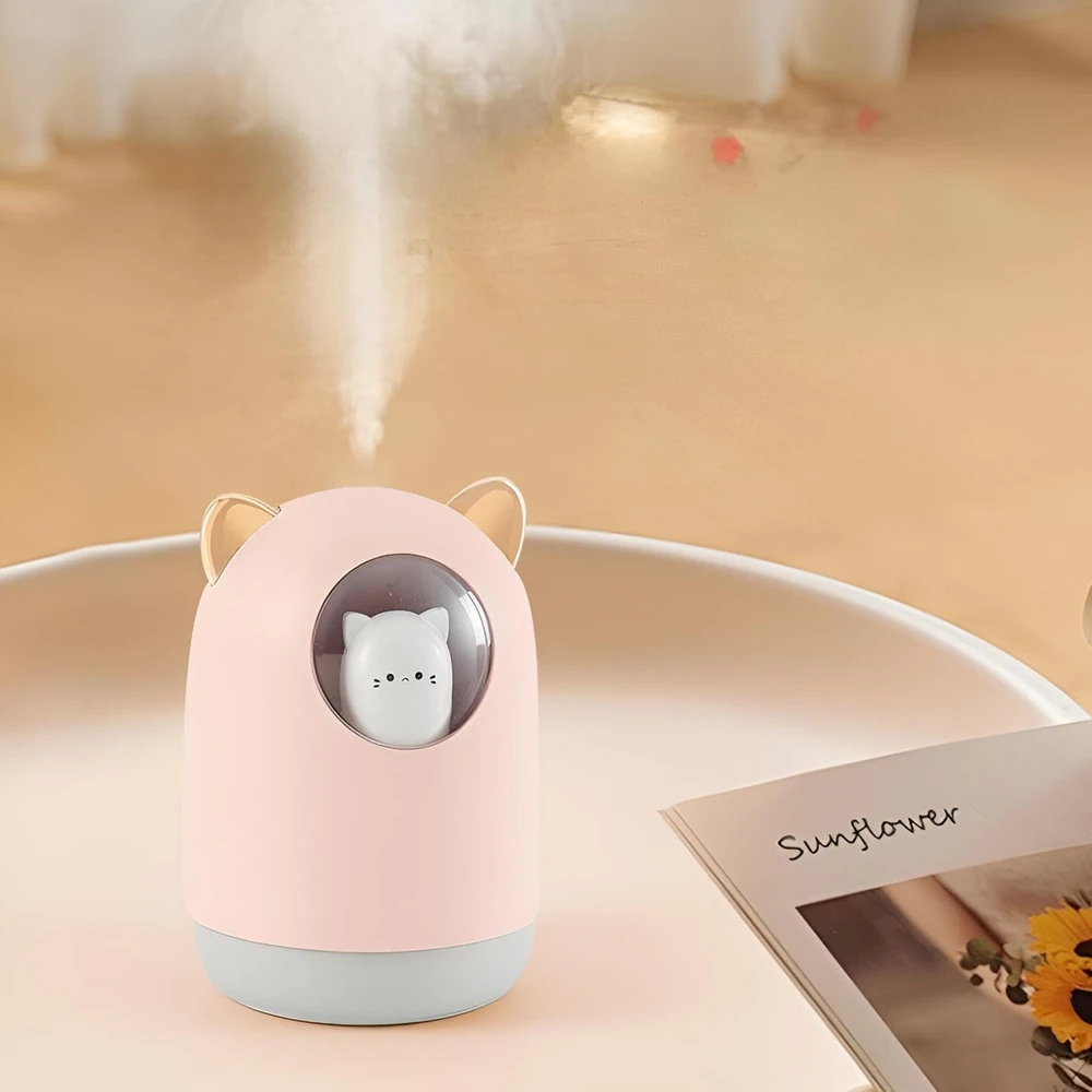 Humidificador de aire con diseño de gato