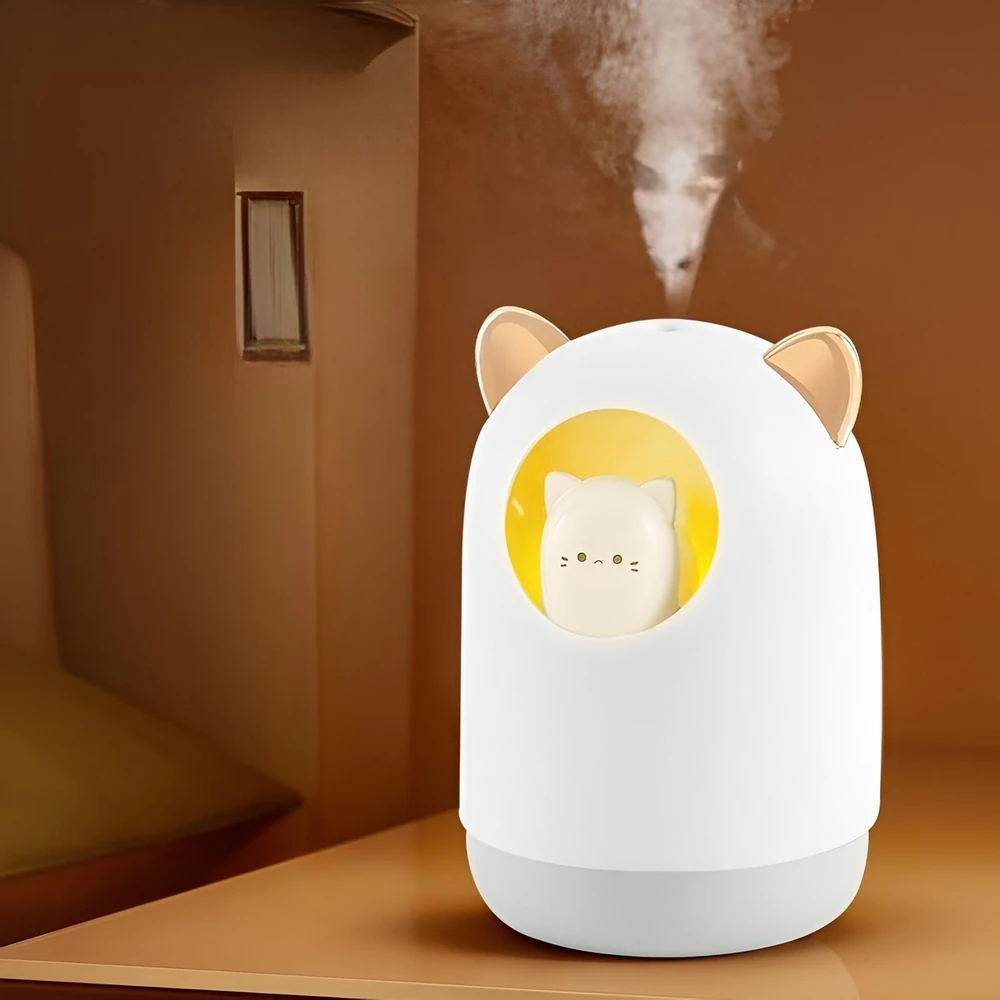 Humidificador de aire con diseño de gato