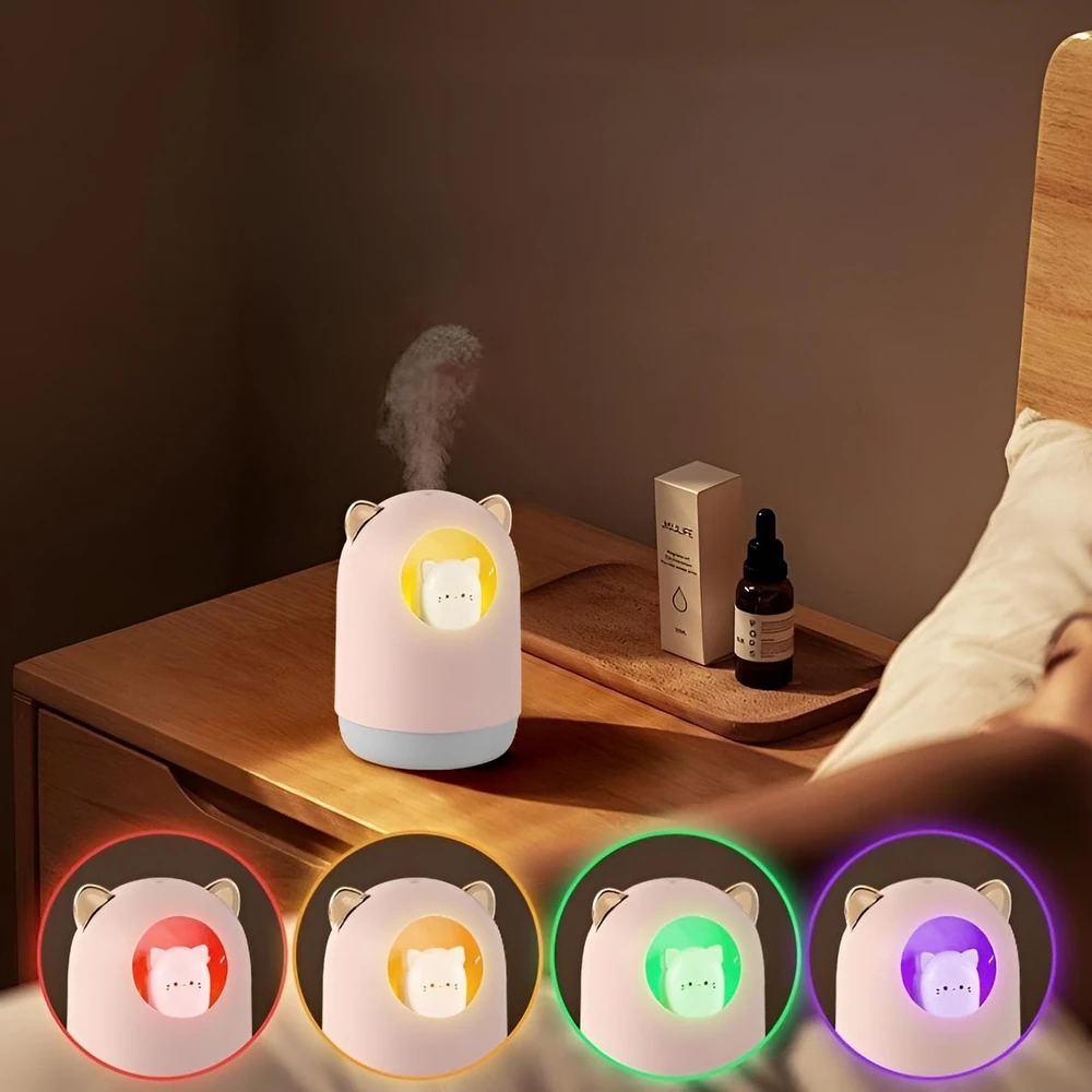 Humidificador de aire con diseño de gato