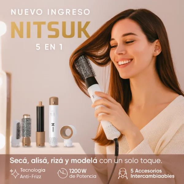 Set NITSUK 5 en 1 Buclera por secado rapido