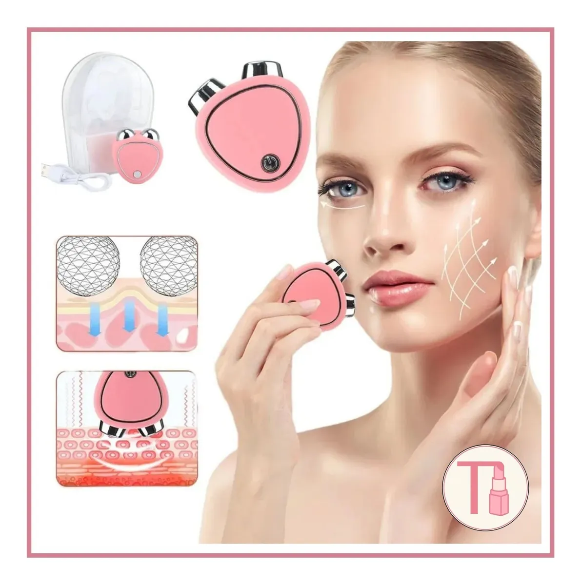 Masajeador Facial Microcorriente para el rostro