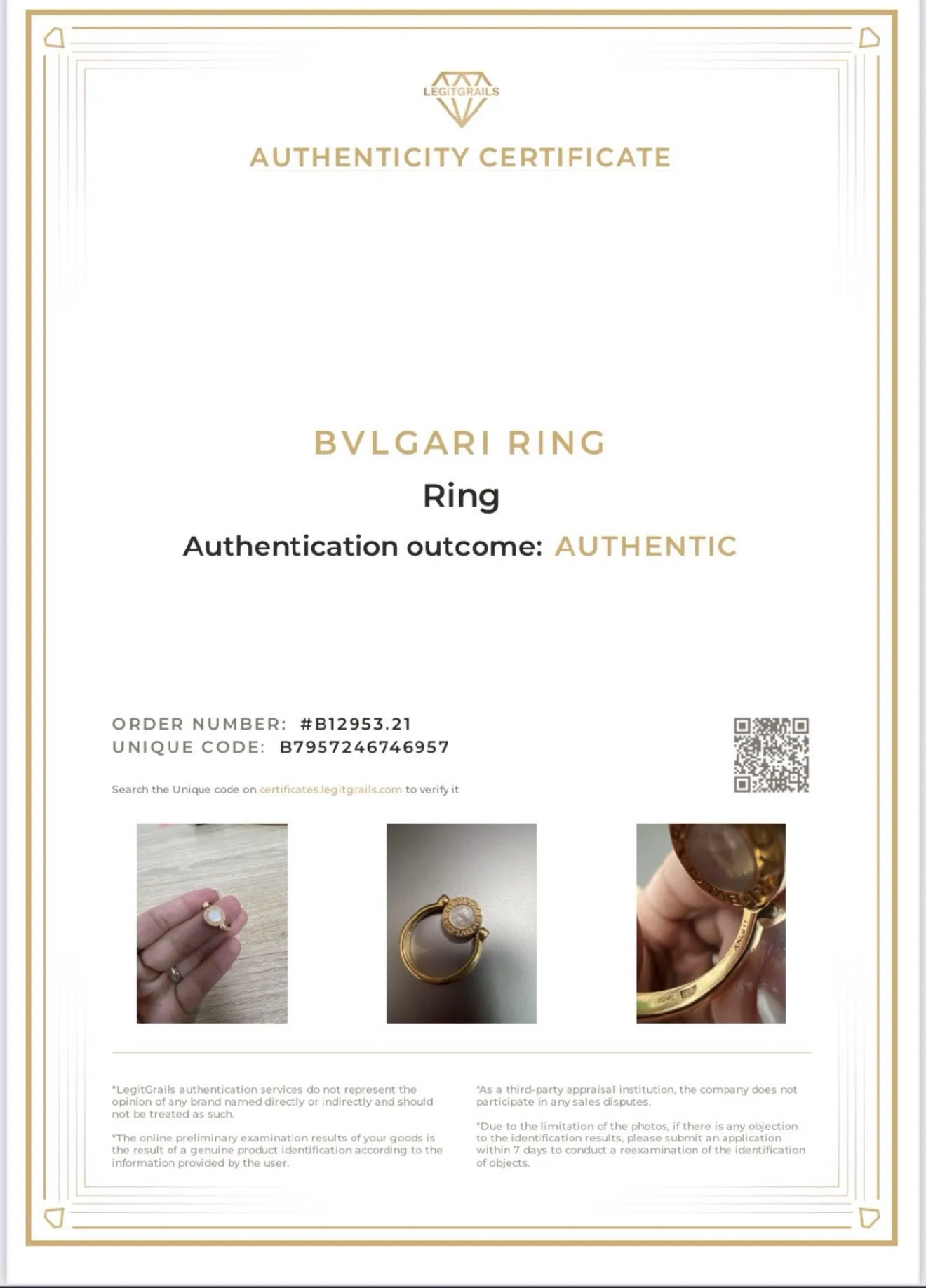 BVLGARI ANILLO ORO, ÓNIX Y MADREPERLA TALLA 5.5