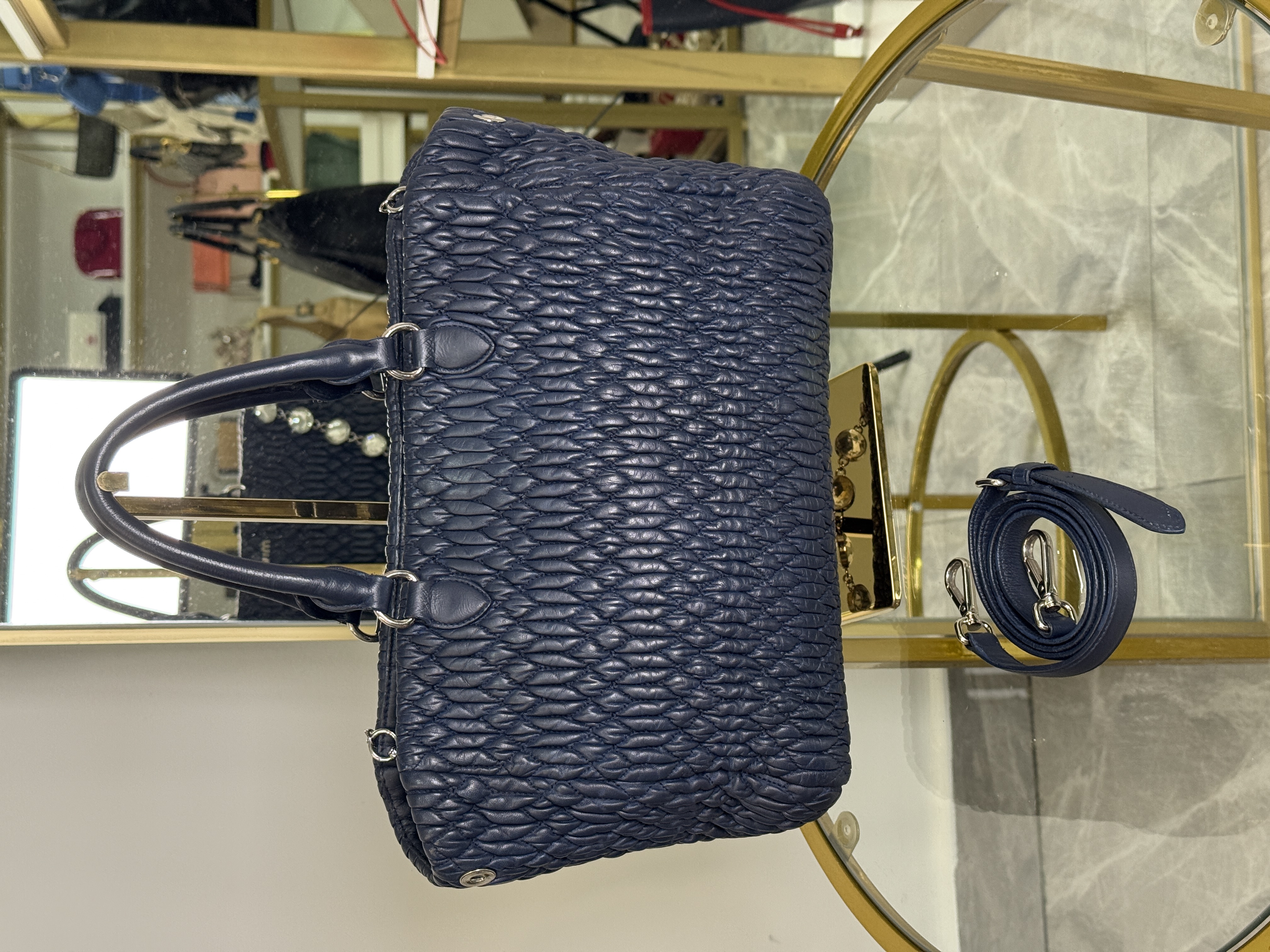 MIU MIU CROSSBODY TOTE AZUL