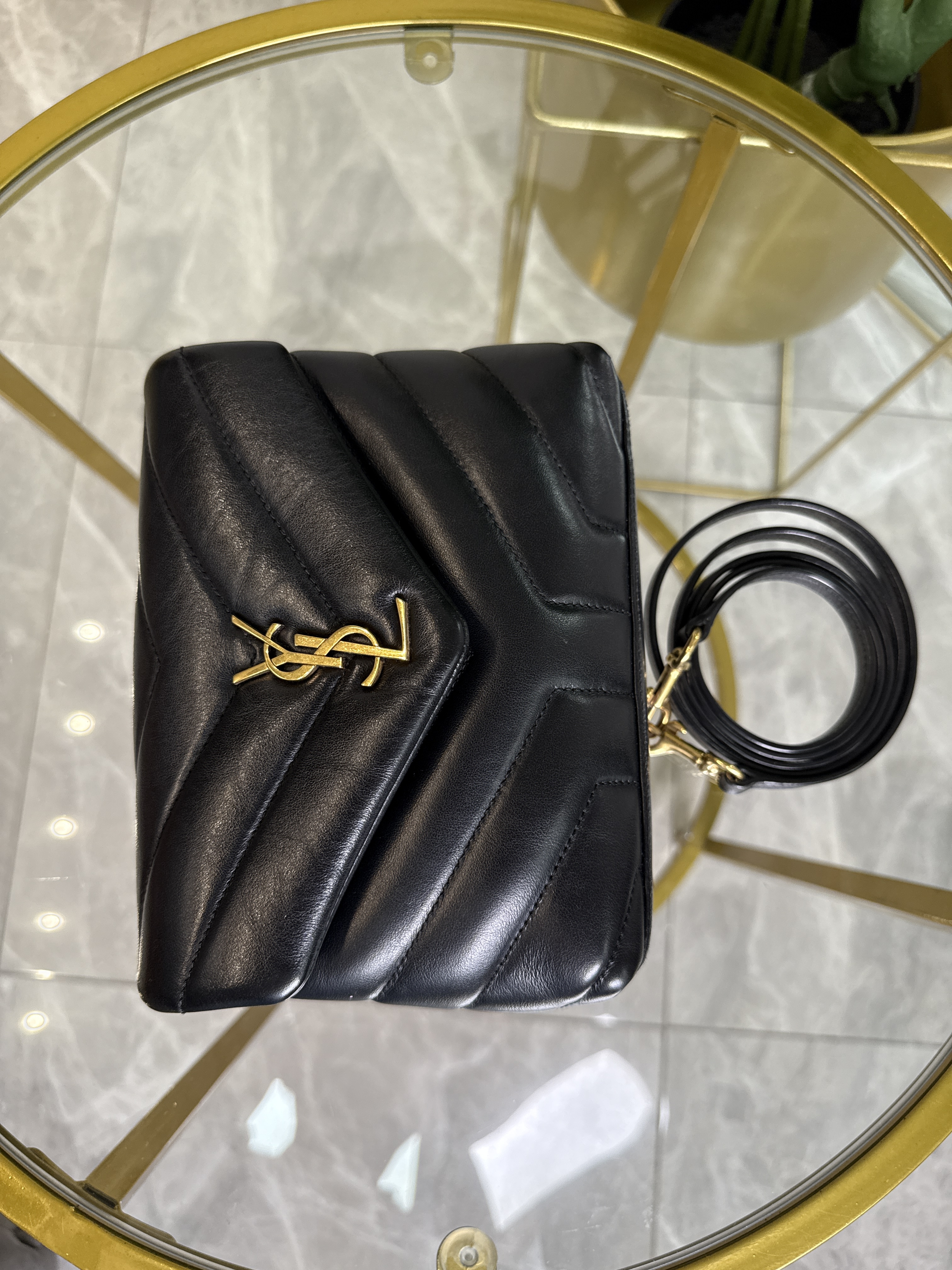 SAINT LAURENT LOU LOU TOY NEGRO