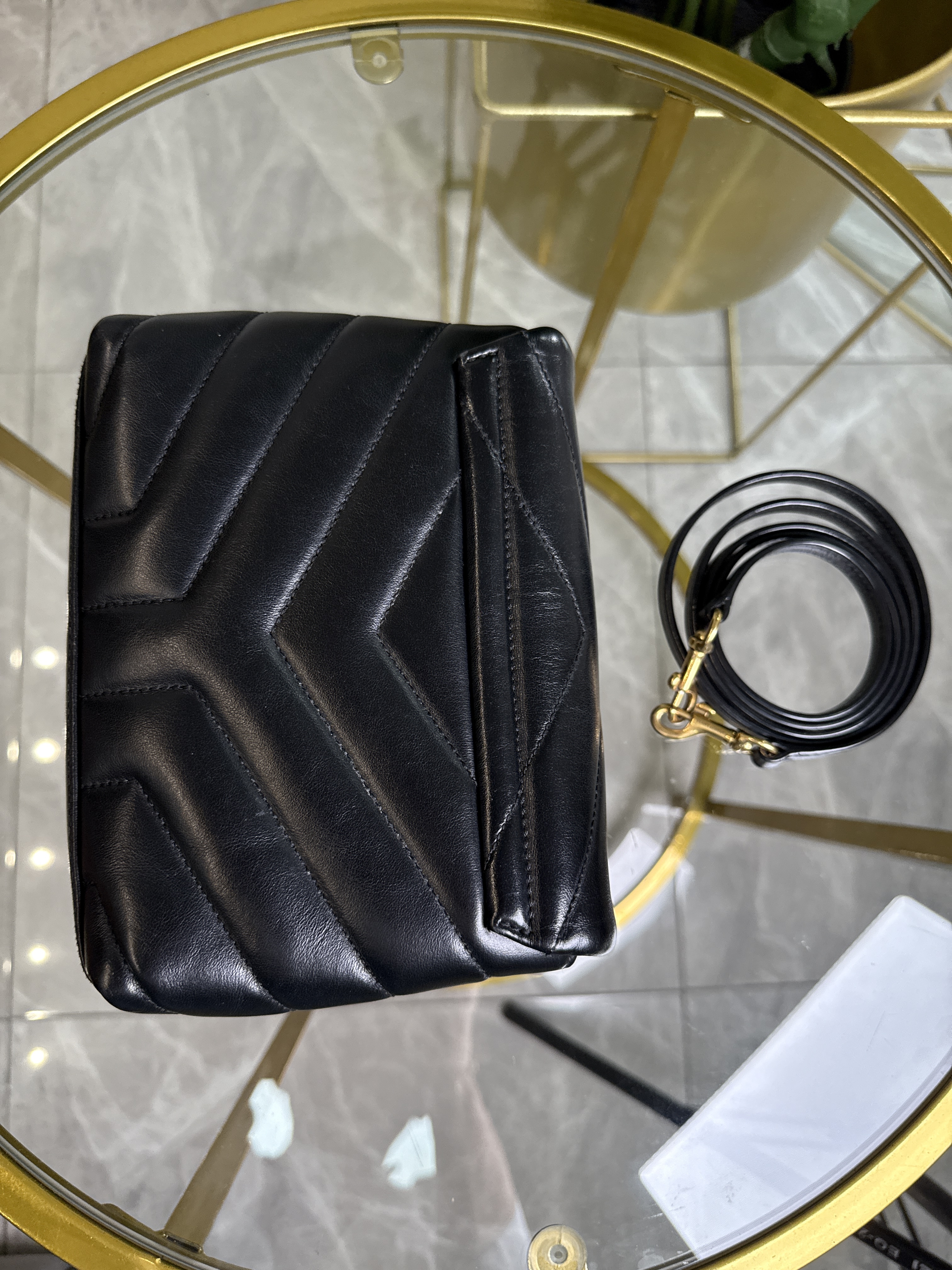 SAINT LAURENT LOU LOU TOY NEGRO