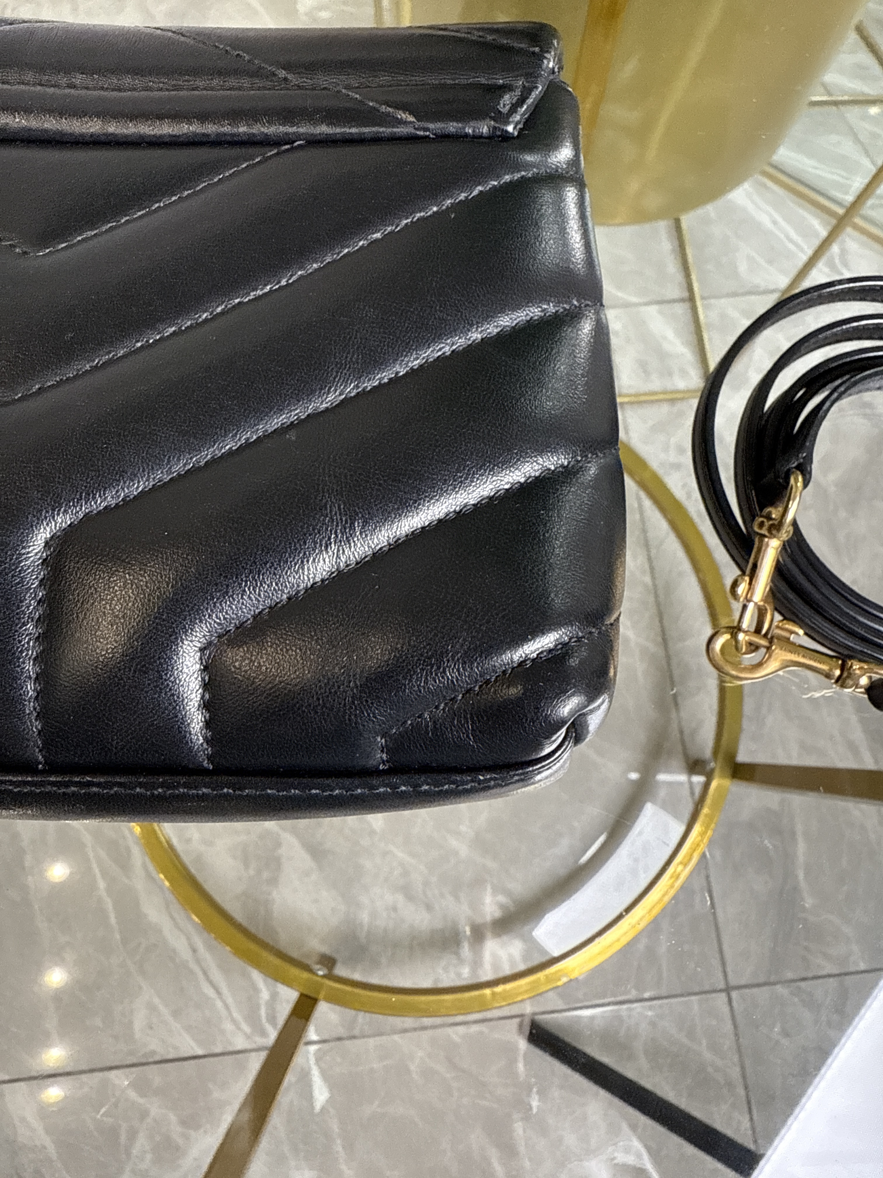 SAINT LAURENT LOU LOU TOY NEGRO