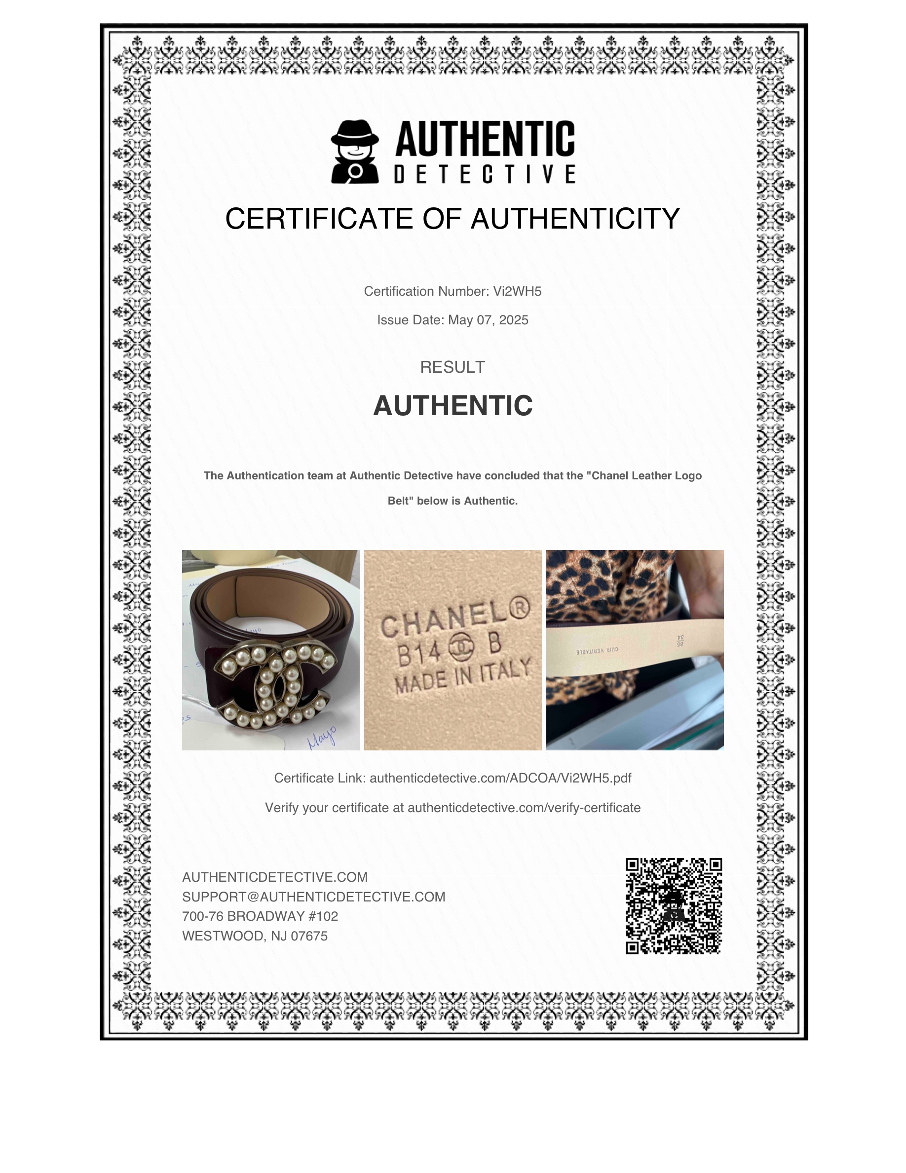 CHANEL CINTURON TALLA 85 (S9