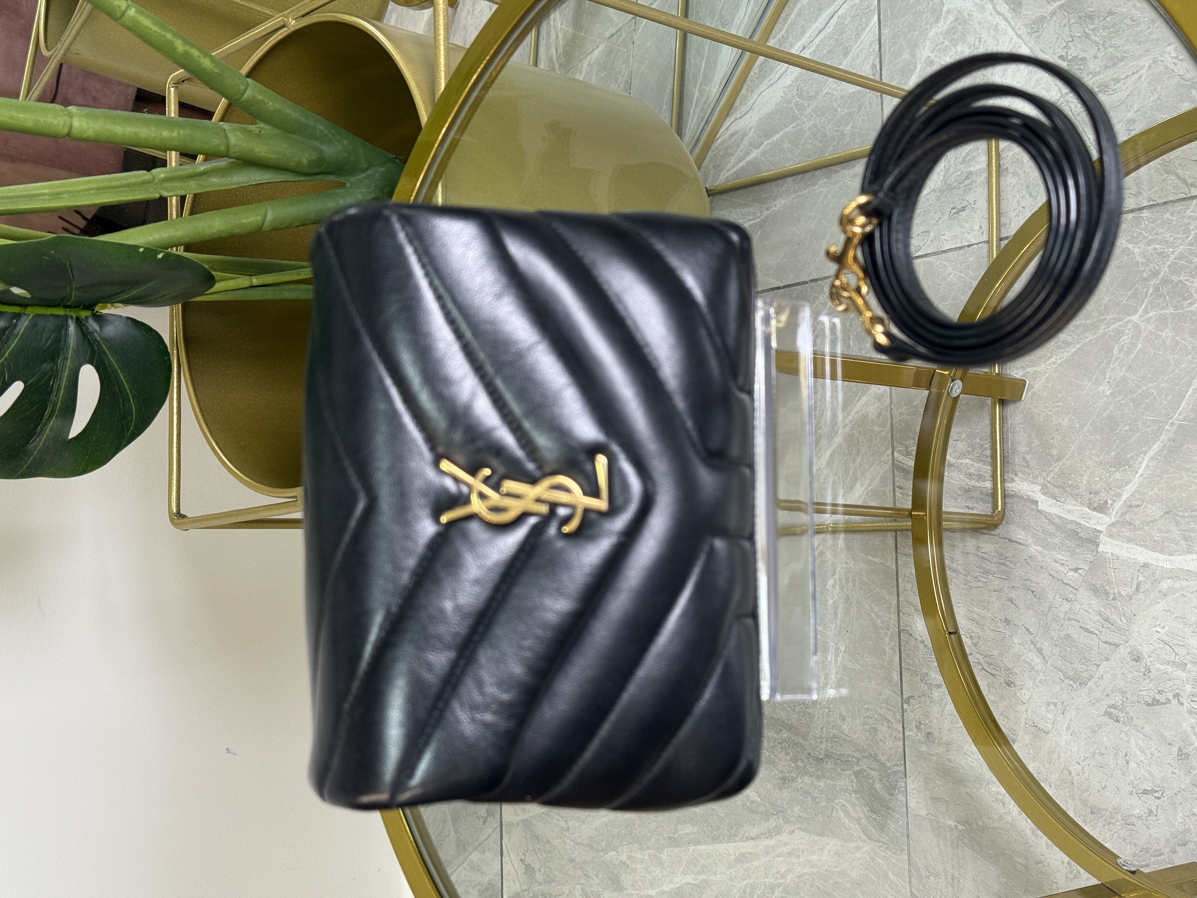 SAINT LAURENT LOU LOU TOY NEGRO