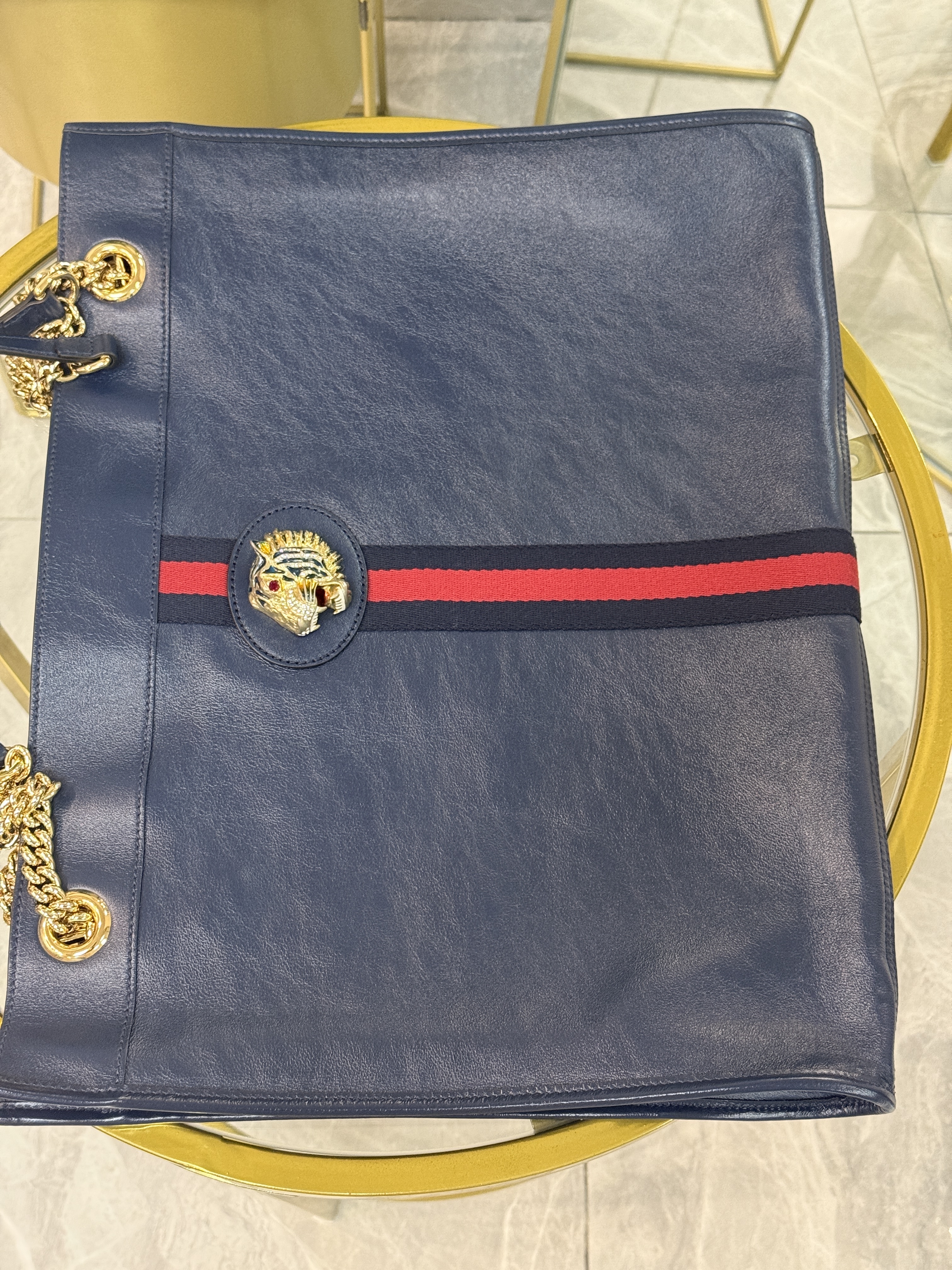 GUCCI RAJAH TOTE AZUL SIN USO