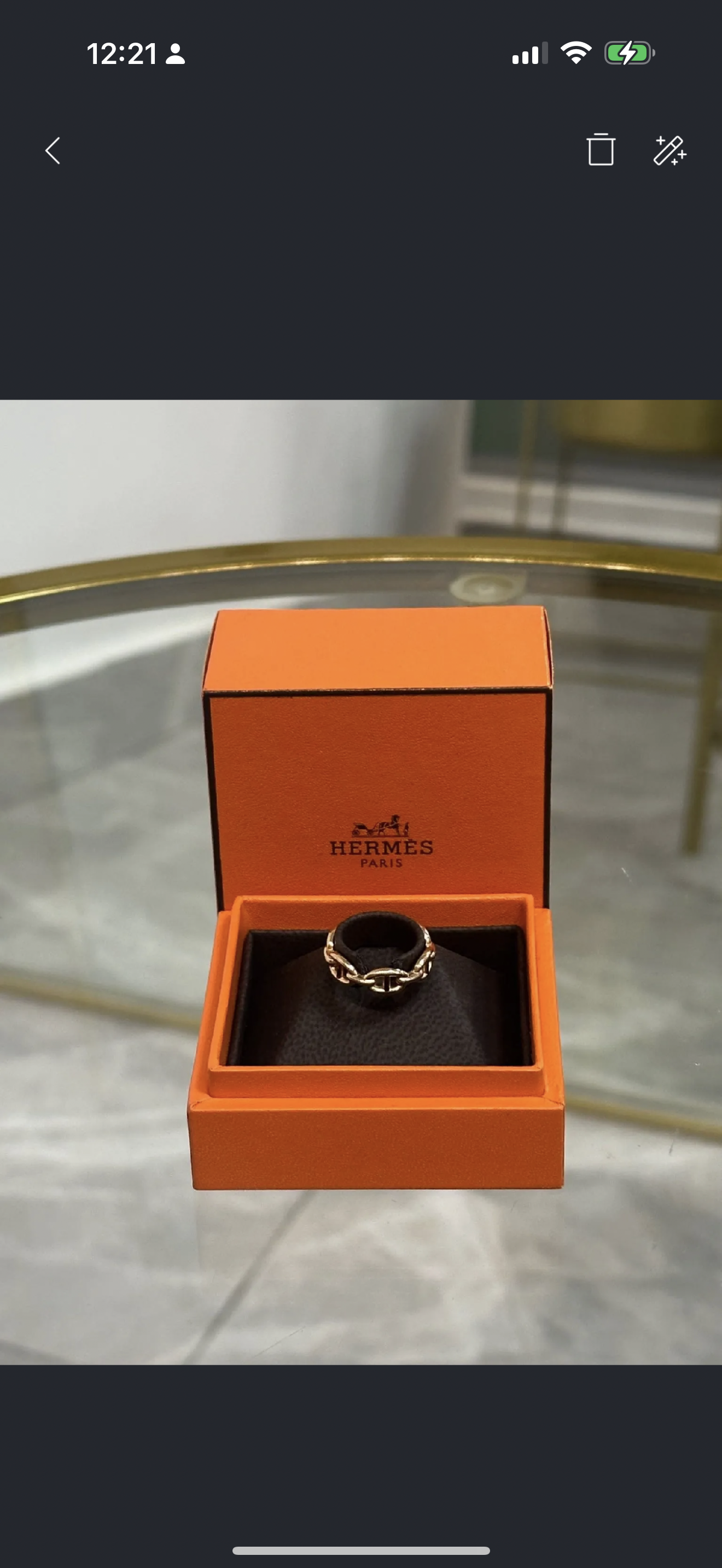Hermes ANILLO TALLA 52 (6) ORO ROSA 18k