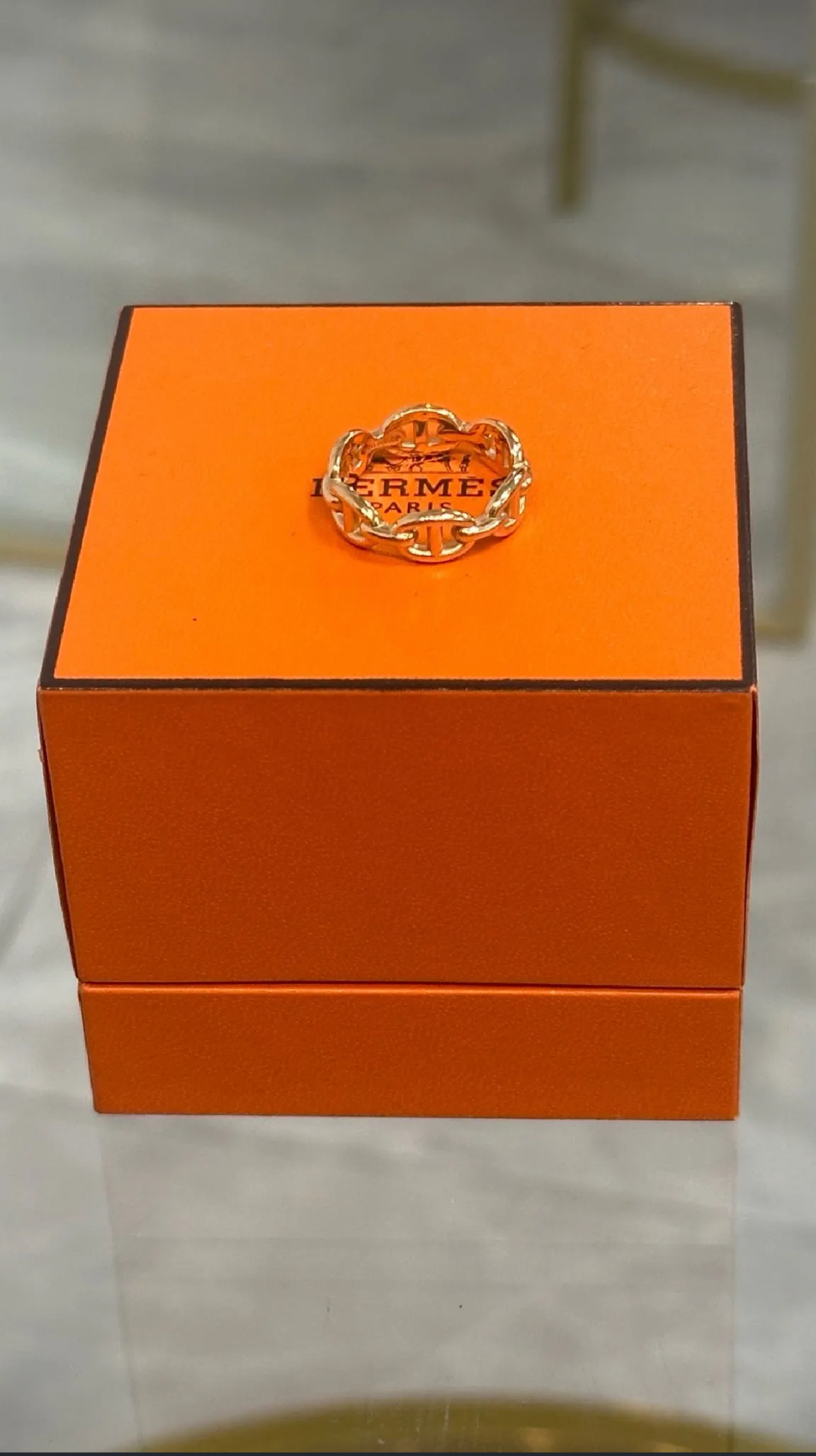 Hermes ANILLO TALLA 52 (6) ORO ROSA 18k