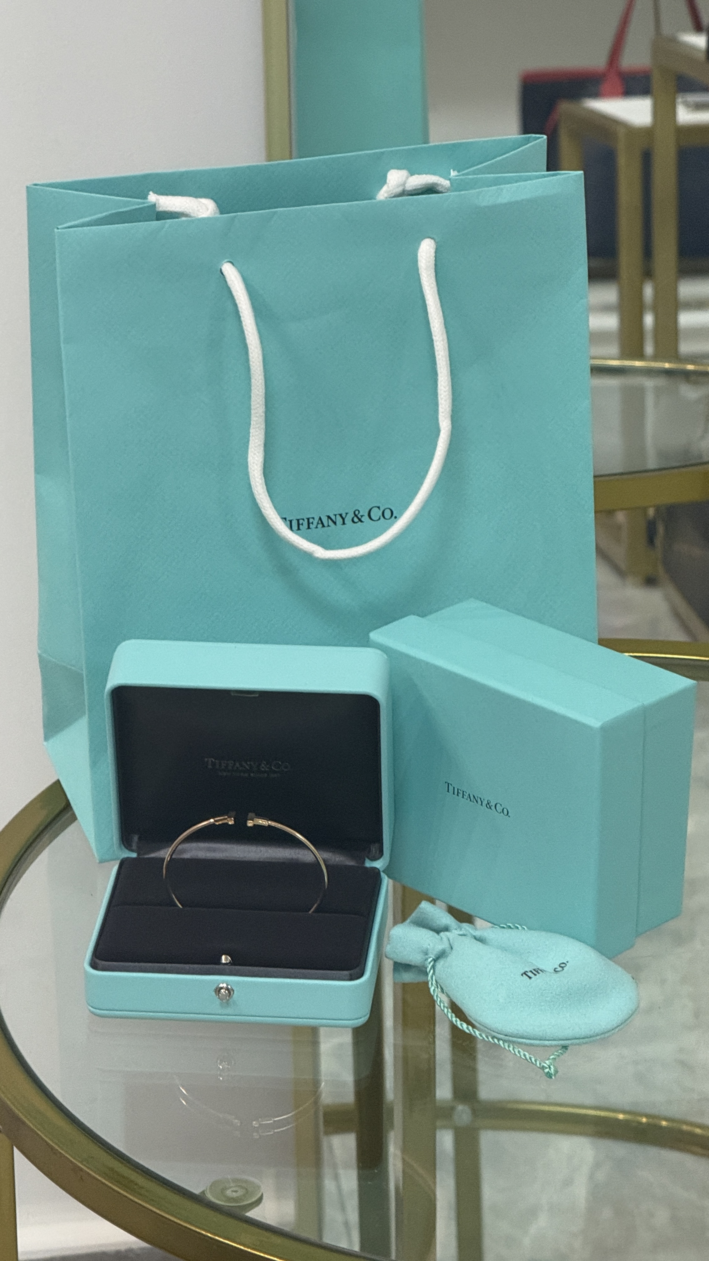 TIFFANY & CO WIRE BRACELET SMALL 18K
