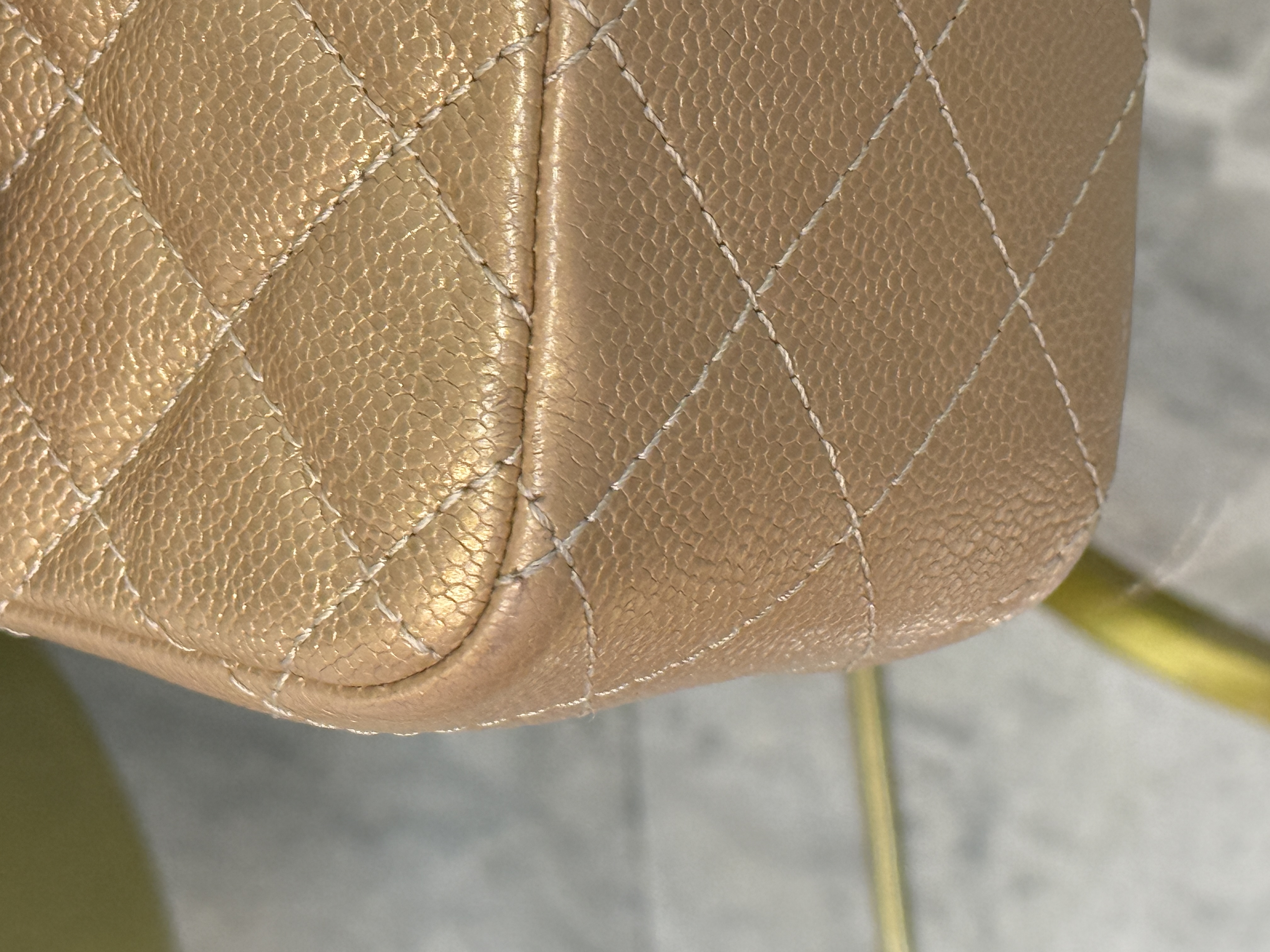 Chanel Jumbo Double Flap Gold Caviar Gold Hardware
