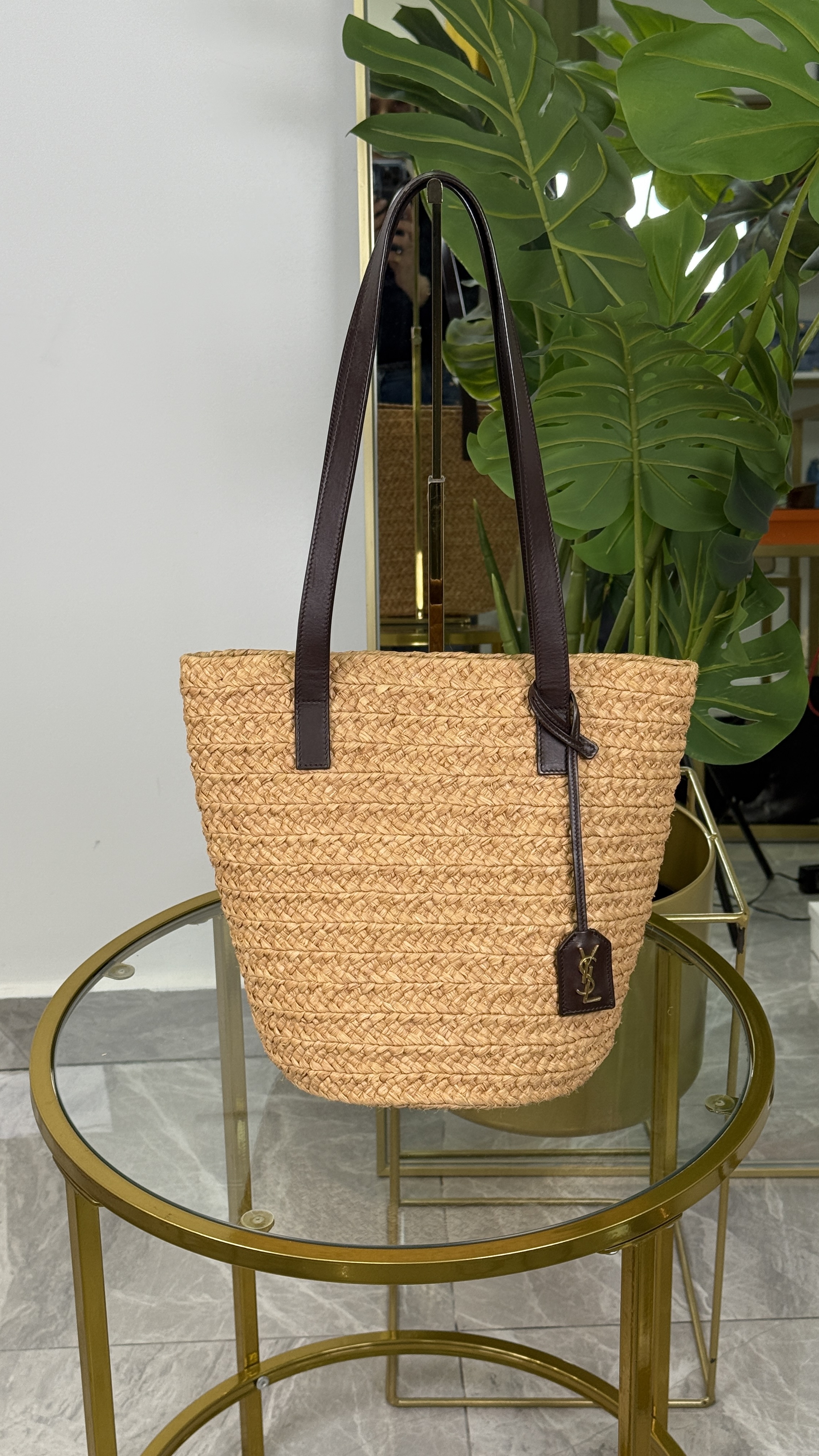 Saint Laurent Raffia Tote