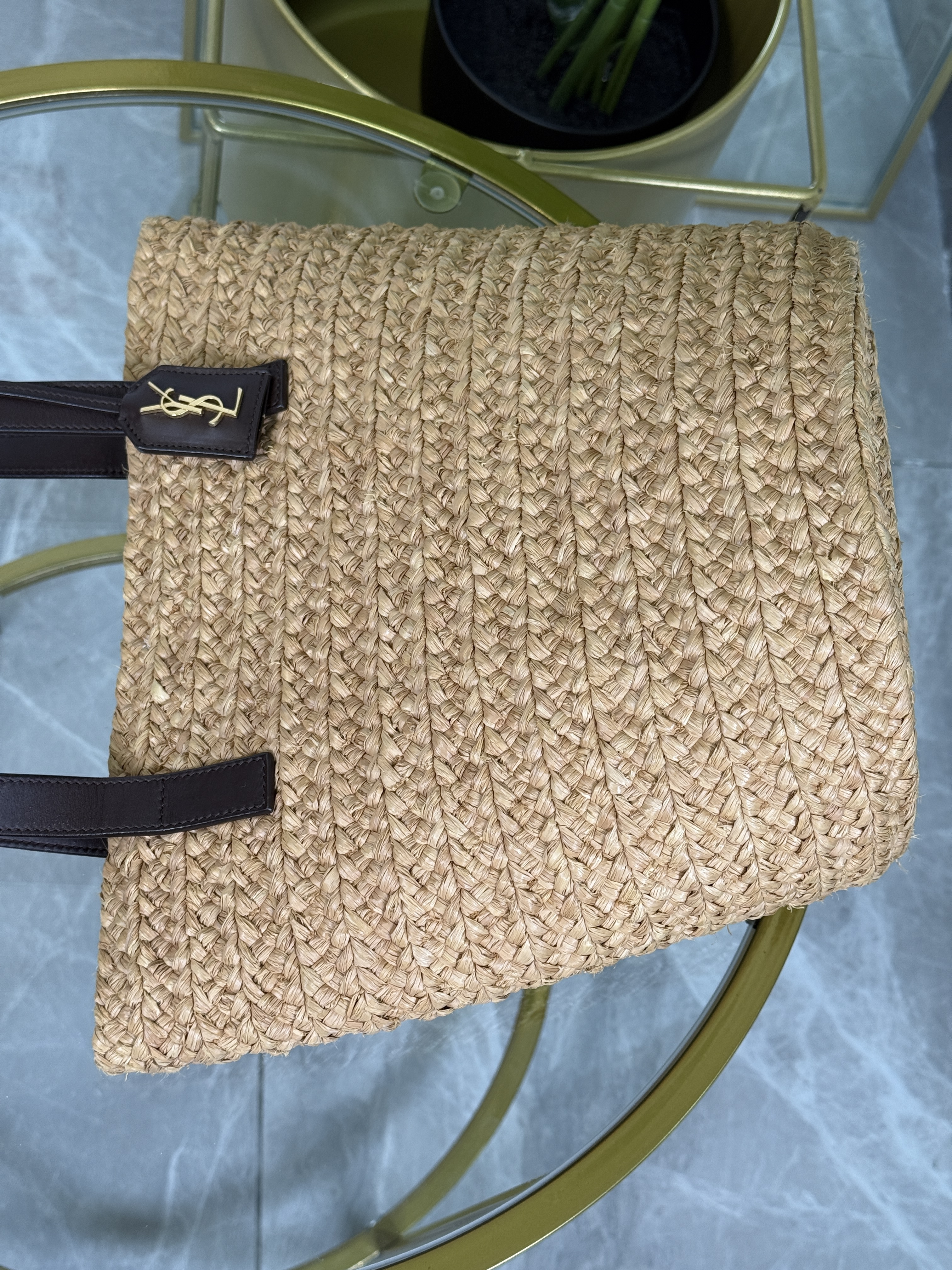 Saint Laurent Raffia Tote